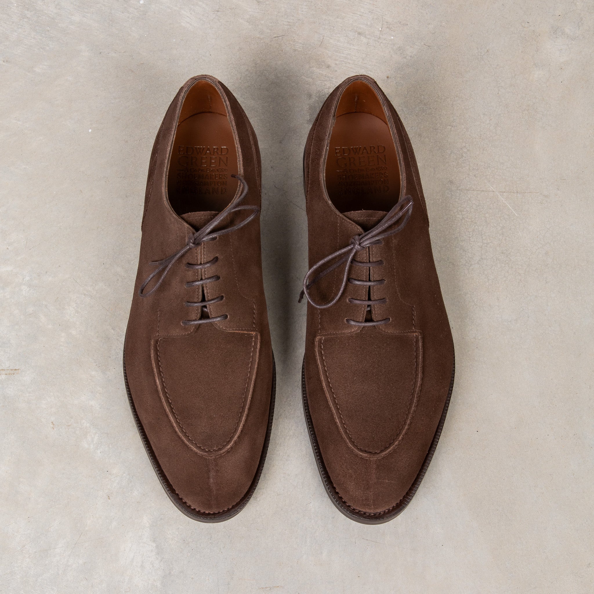 Edward Green Dover in Espresso Suede on Dainite Sole