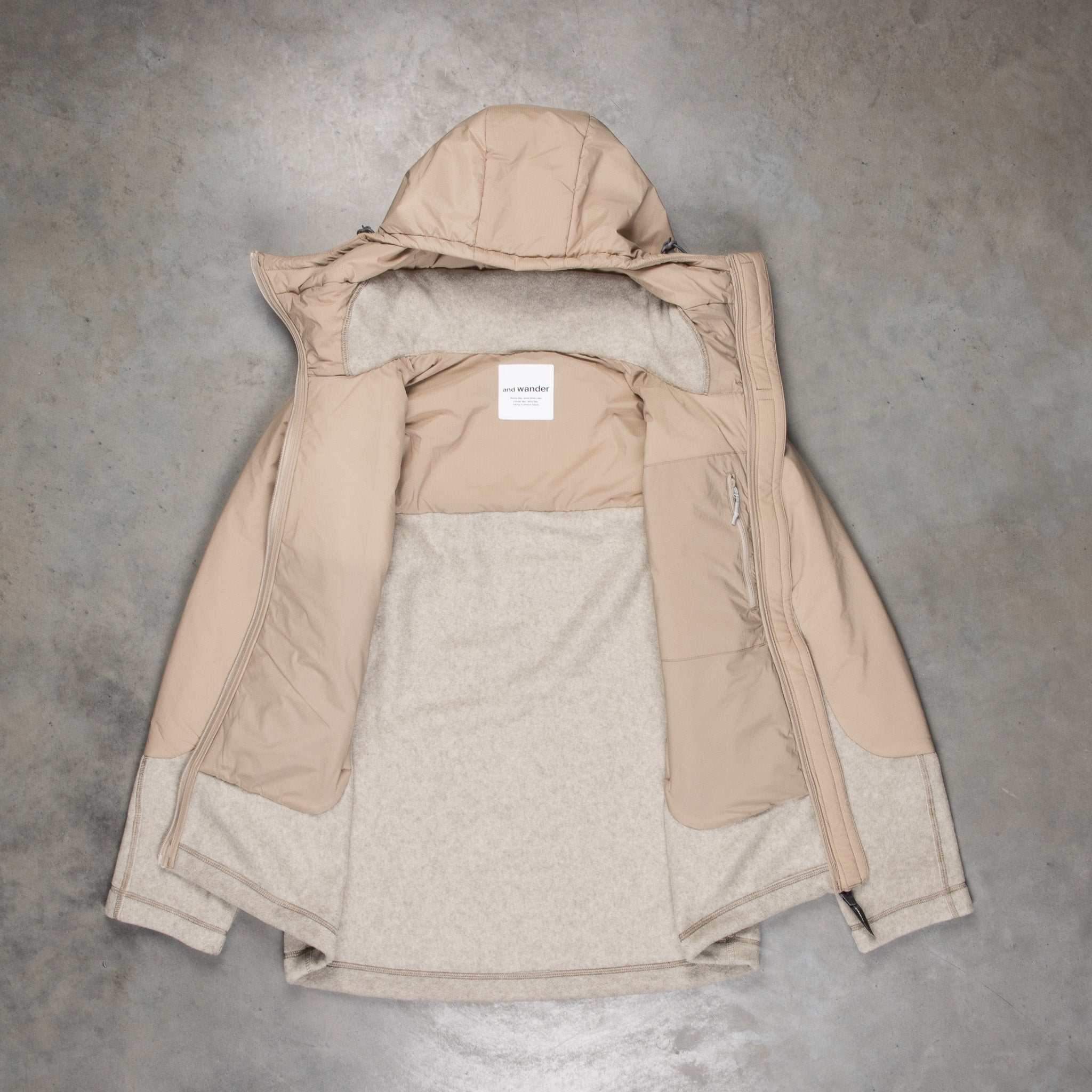 And Wander Top Fleece Jacket L.Beige – Frans Boone Store