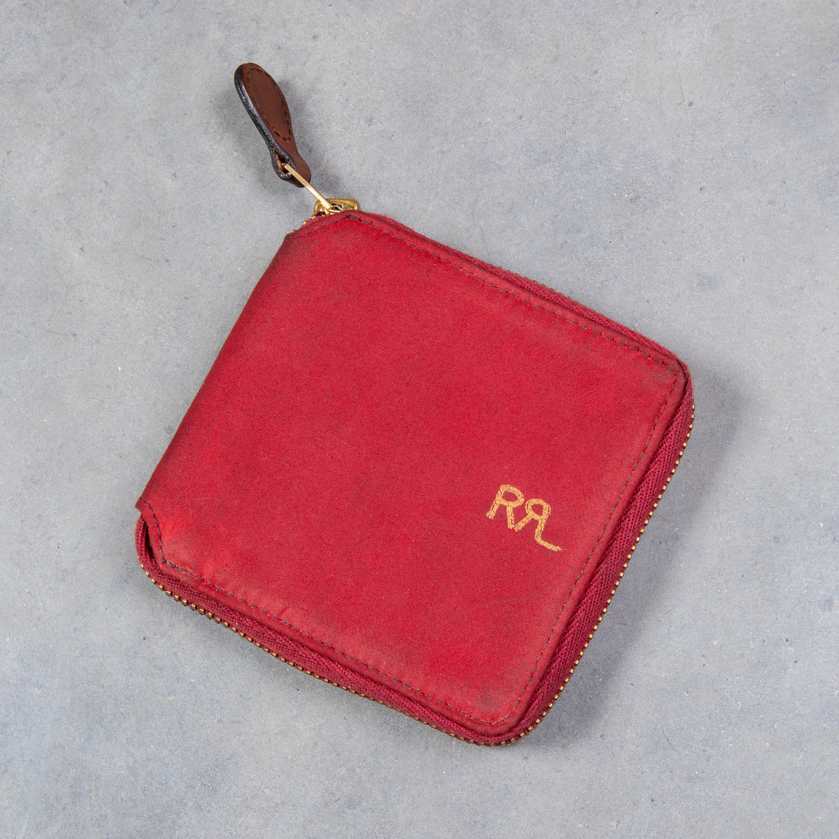 RRL Zip Wallet Oilcloth Red – Frans Boone Store