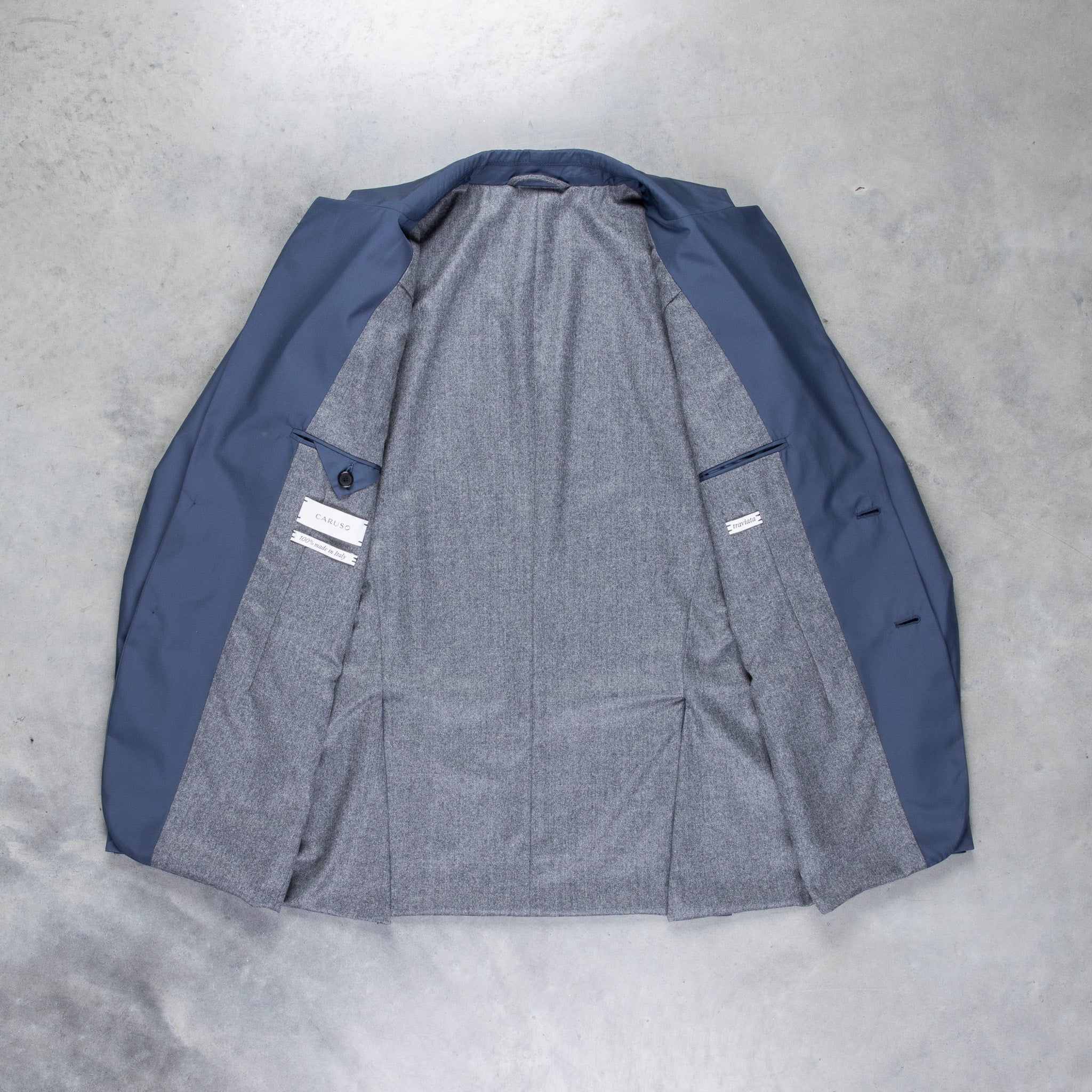 Caruso Traviata Jacket Nylon Navy Acciaio