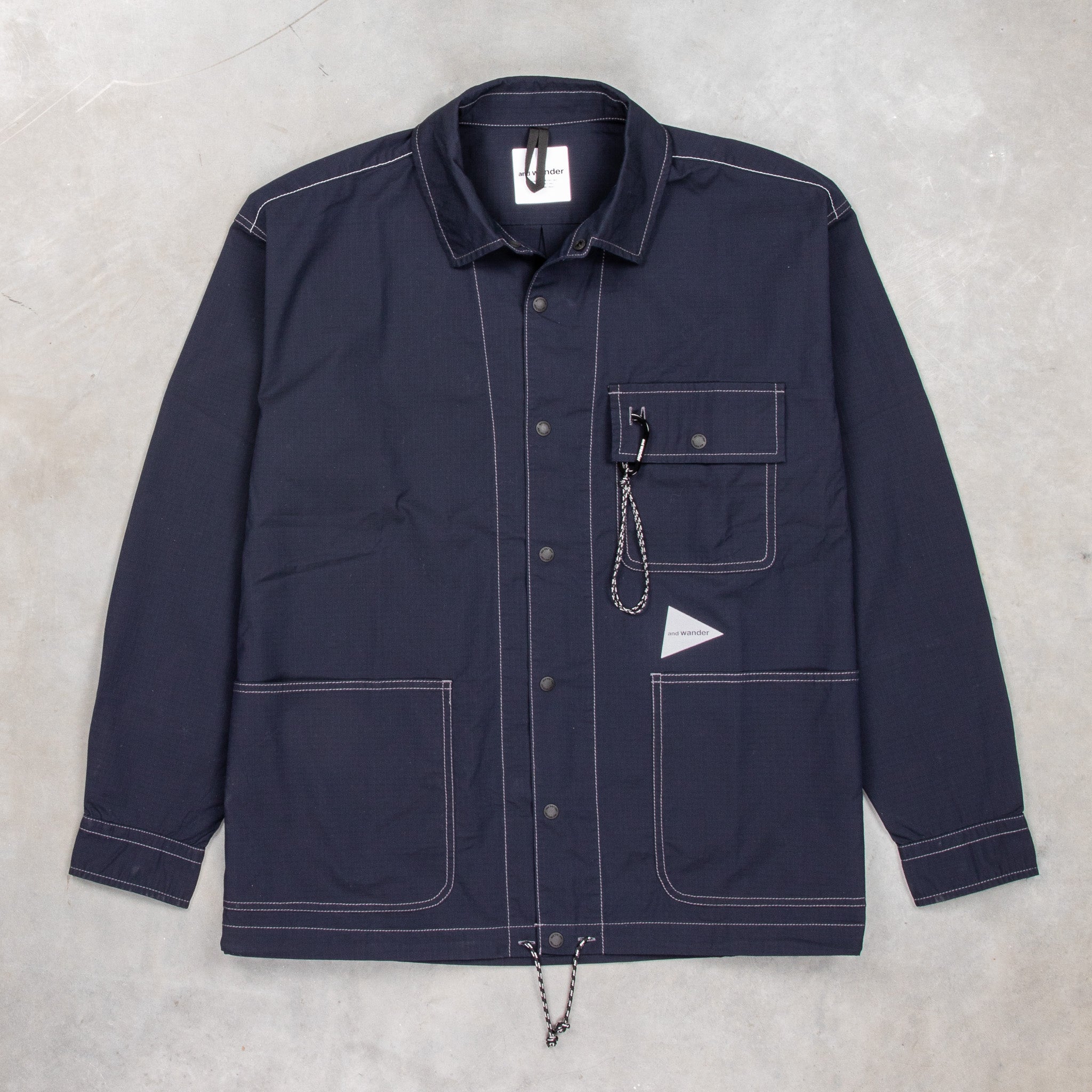 And Wander Dry Rip Shirt Jacket Navy – Frans Boone Store