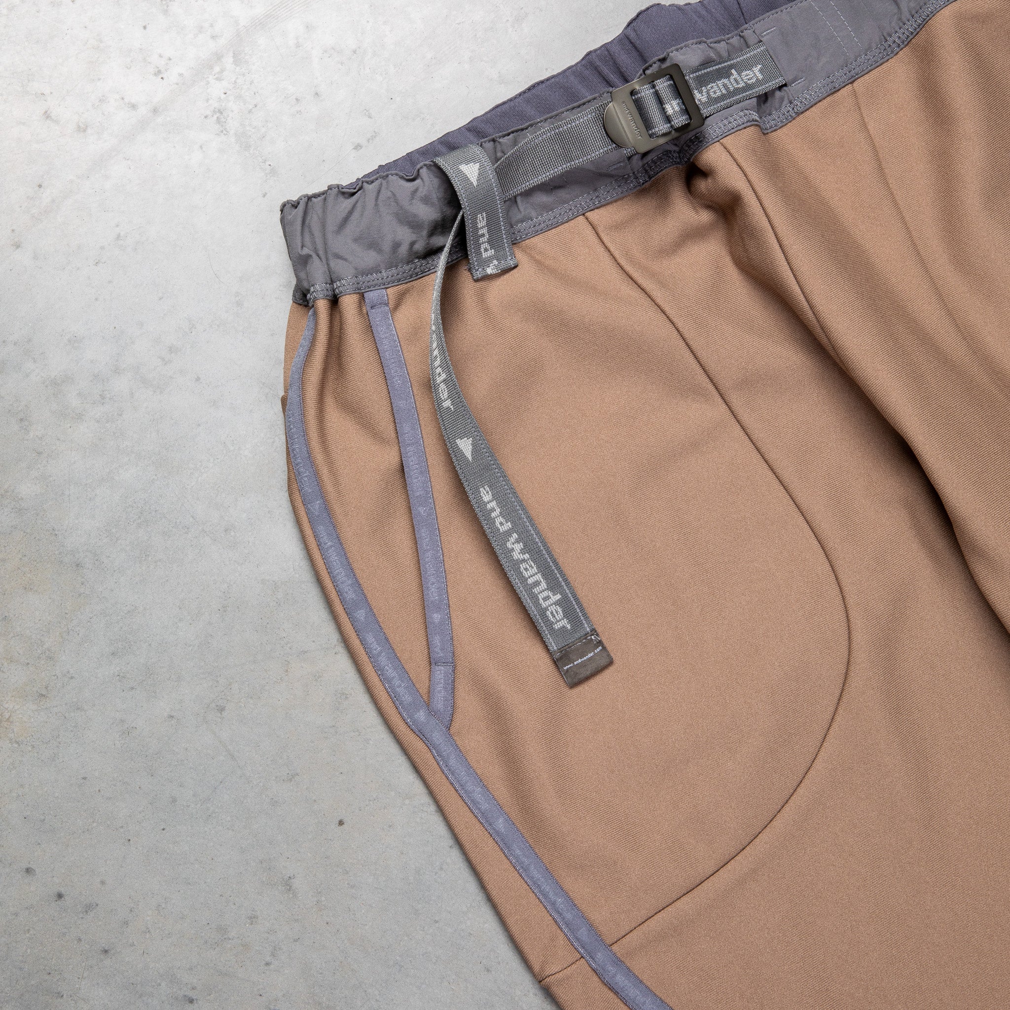 And Wander Light Fleece Pants Beige