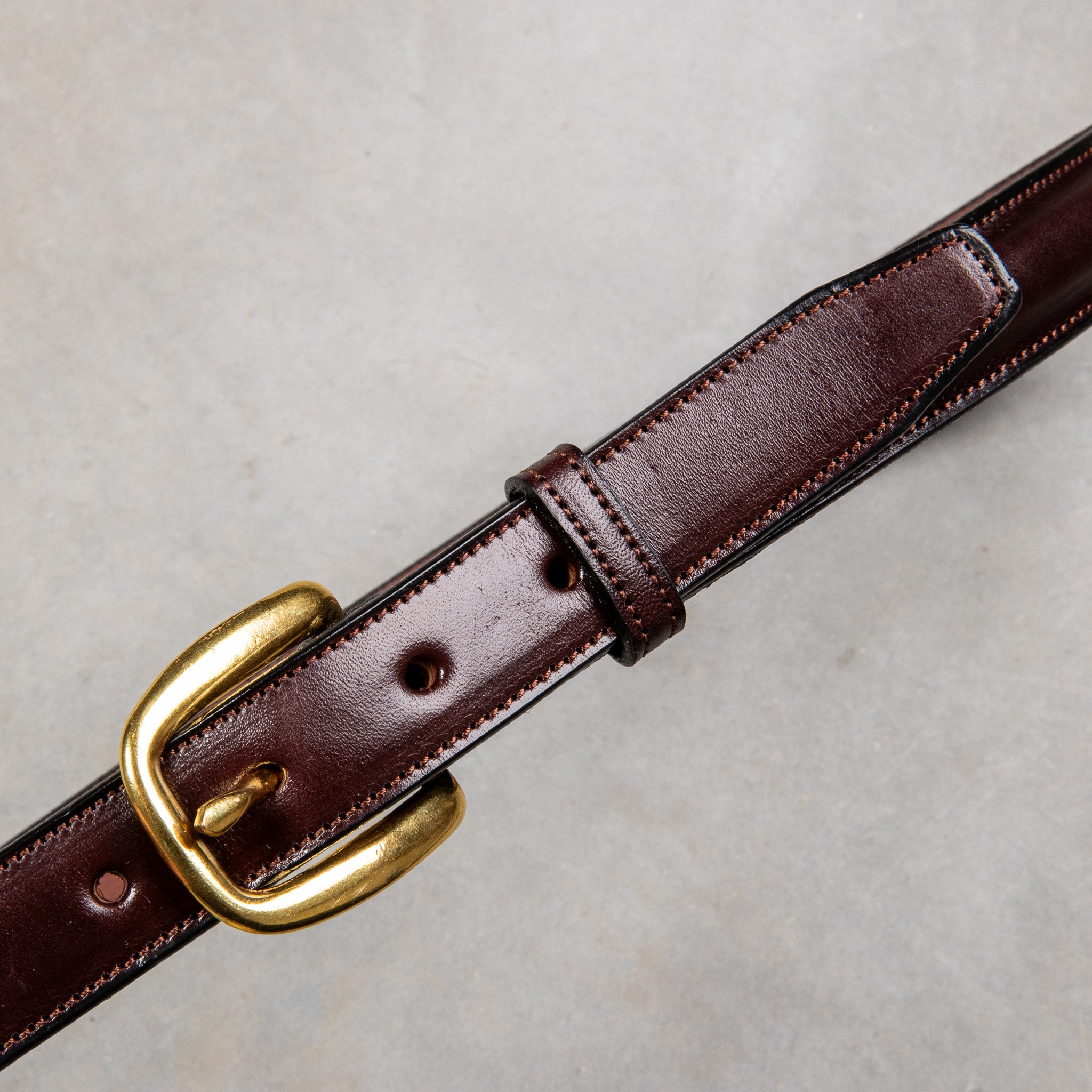 BranFRYE unisex woven belt offers cognac brass