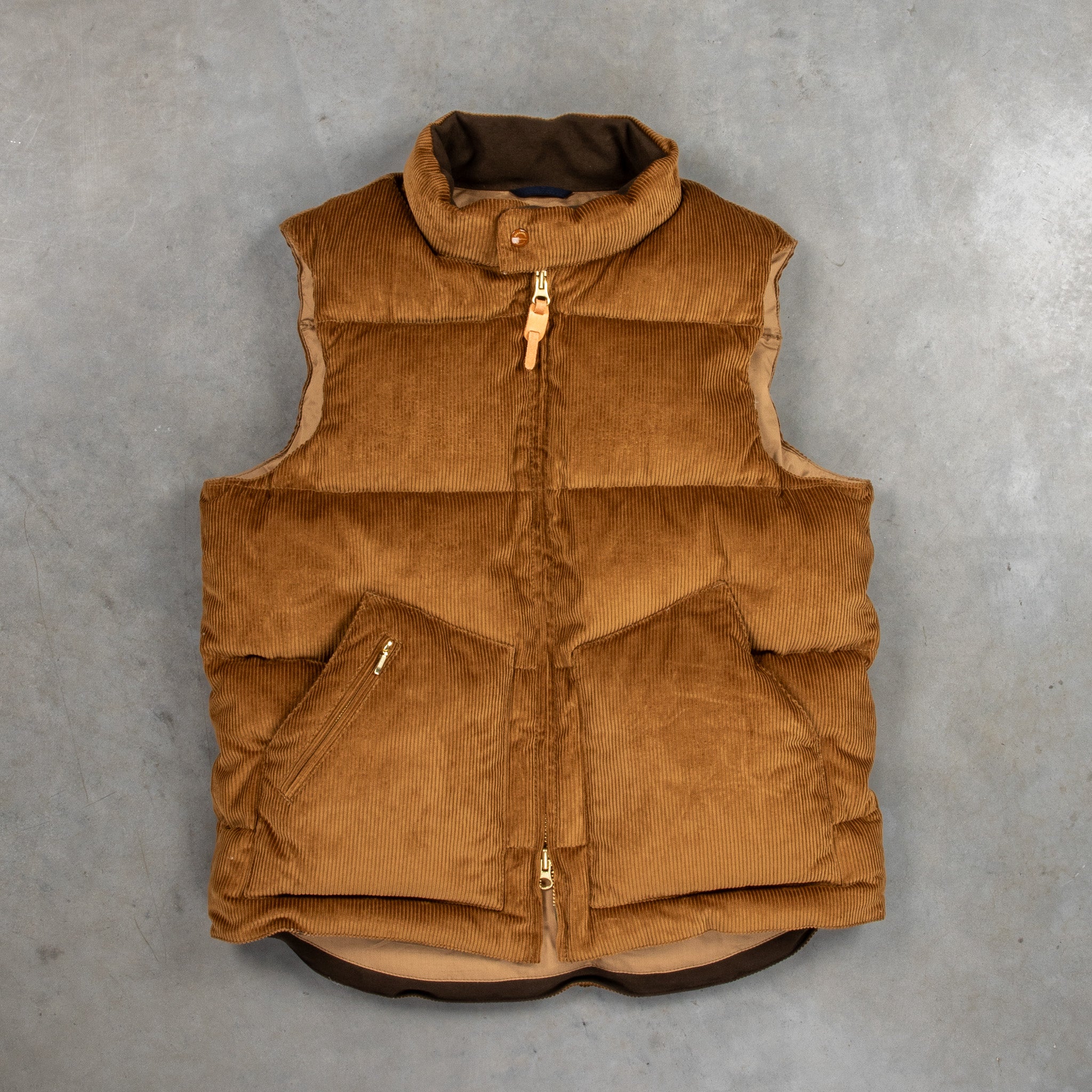 Manifattura Ceccarelli Goose Down Vest Corduroy Camel Frans Boone Exclusive