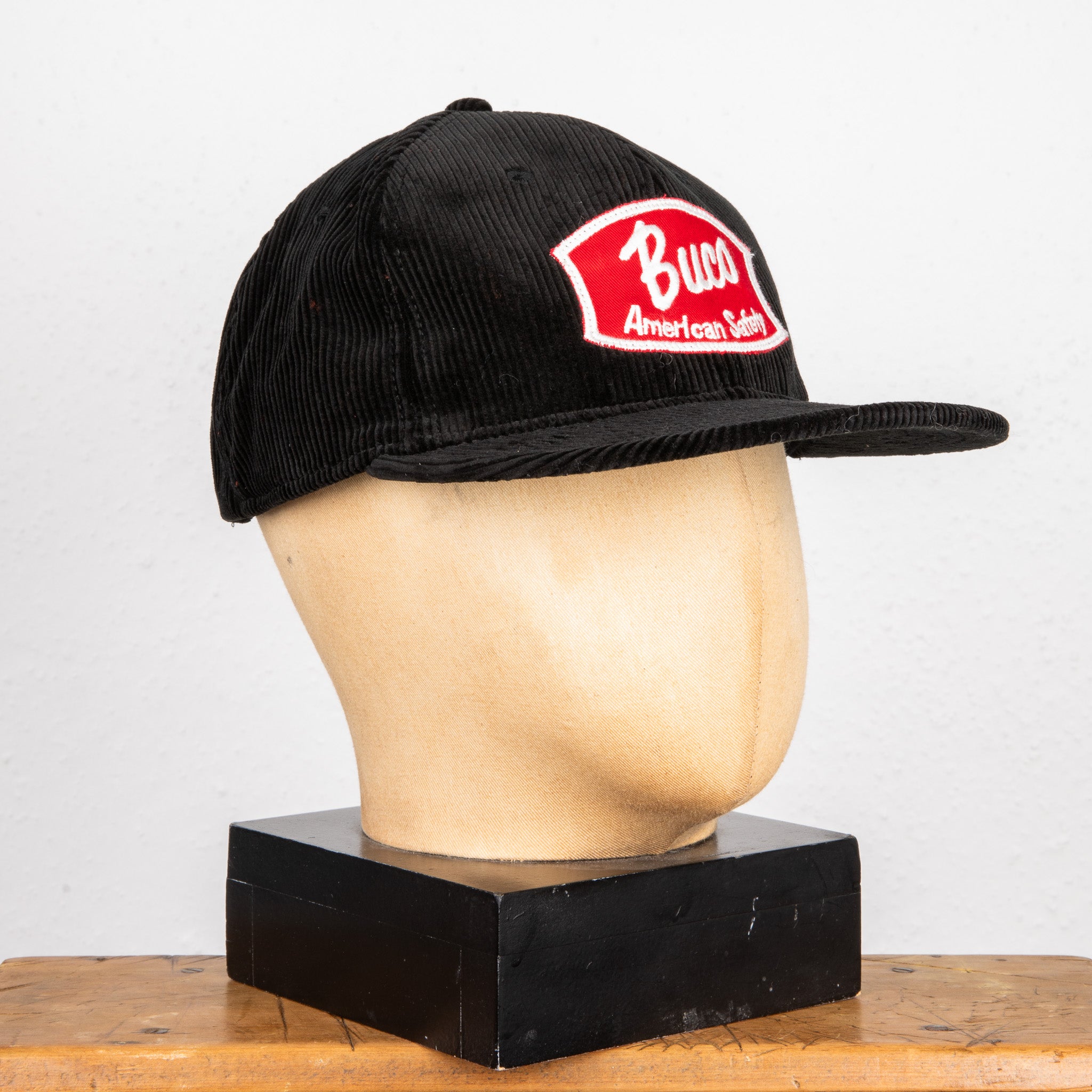 Buco Corduroy Strap-Back Cap Black