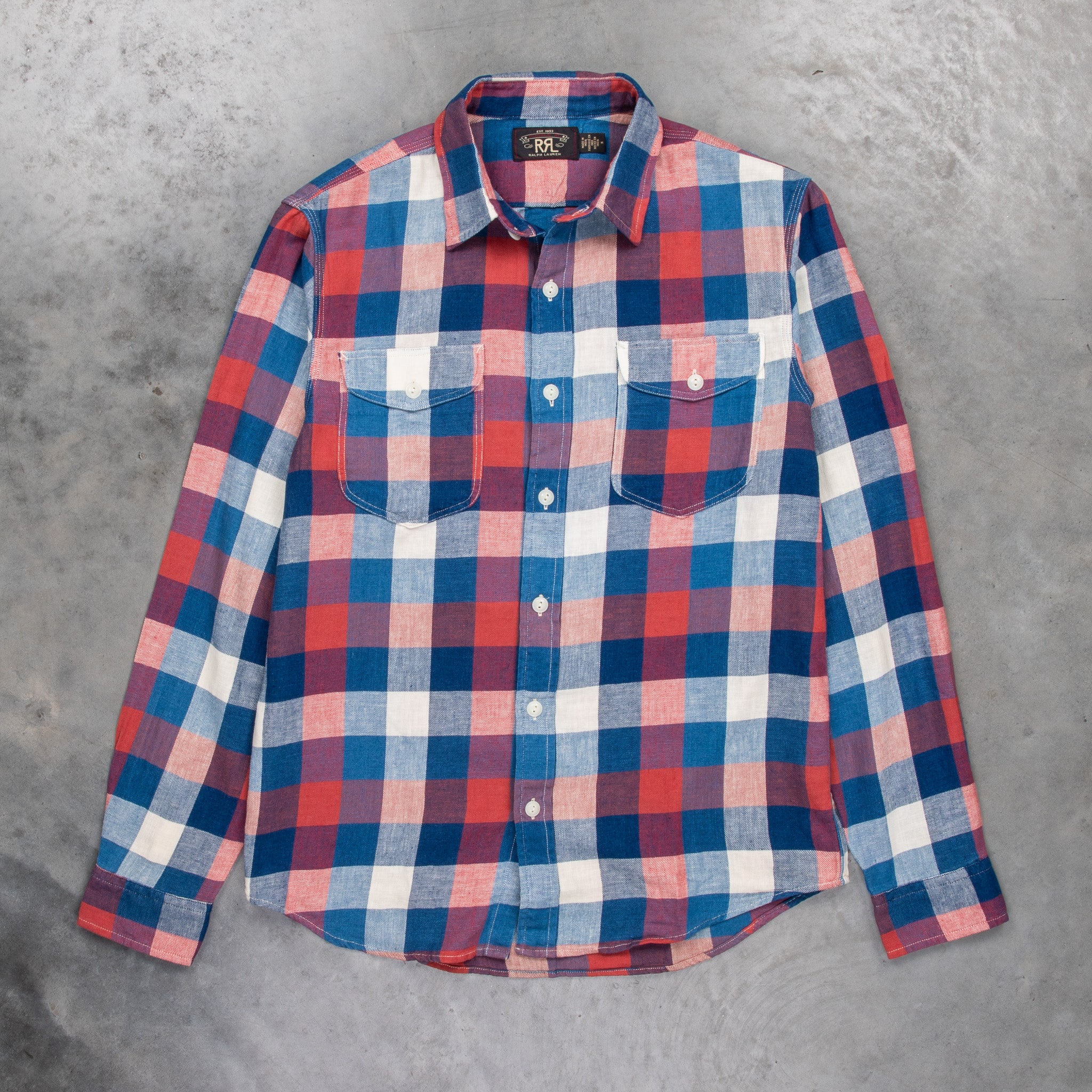 RRL Lee Shirt RL-704 Red Indigo – Frans Boone Store