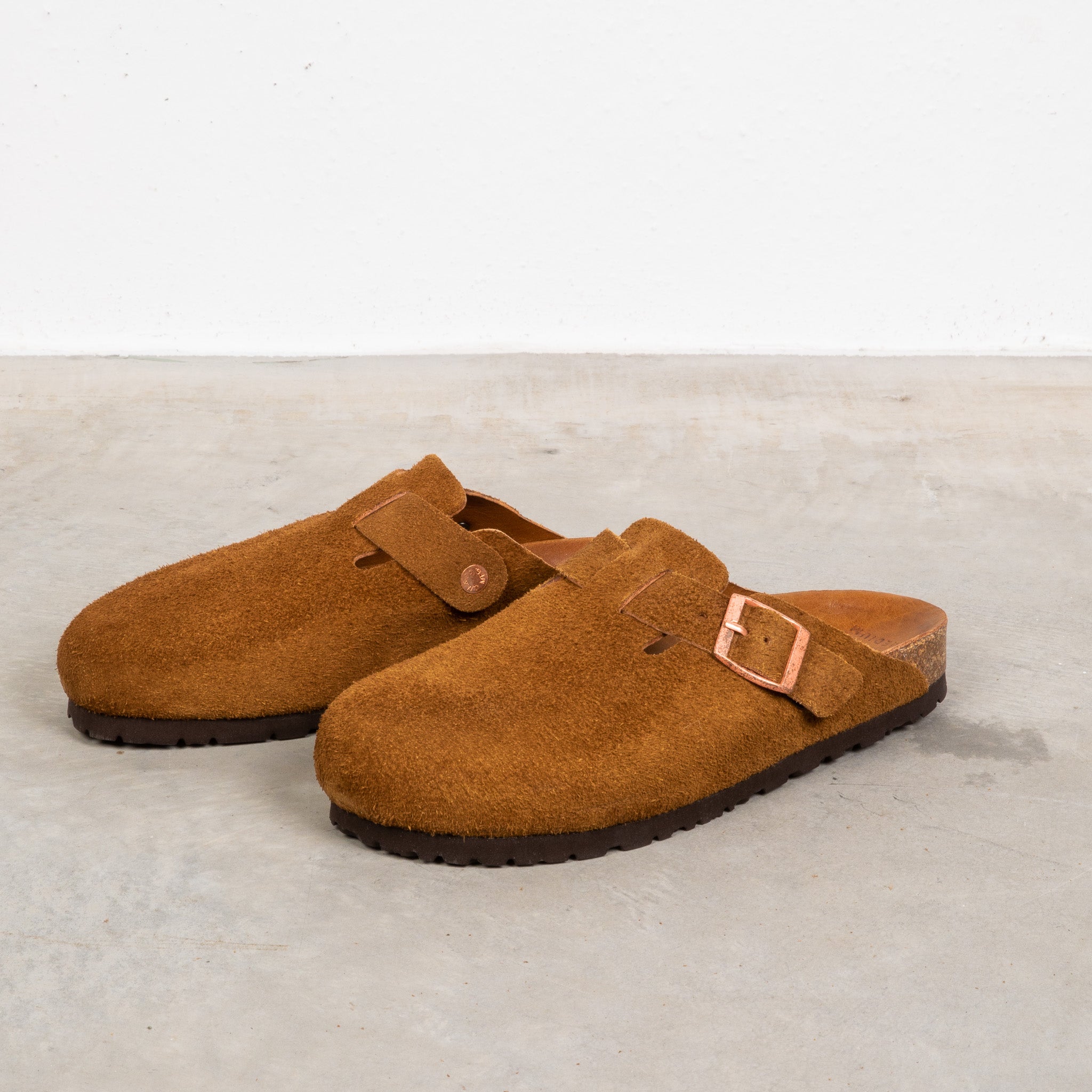 The Real McCoy´s Leather Foot Support Clogs Raw Sienna