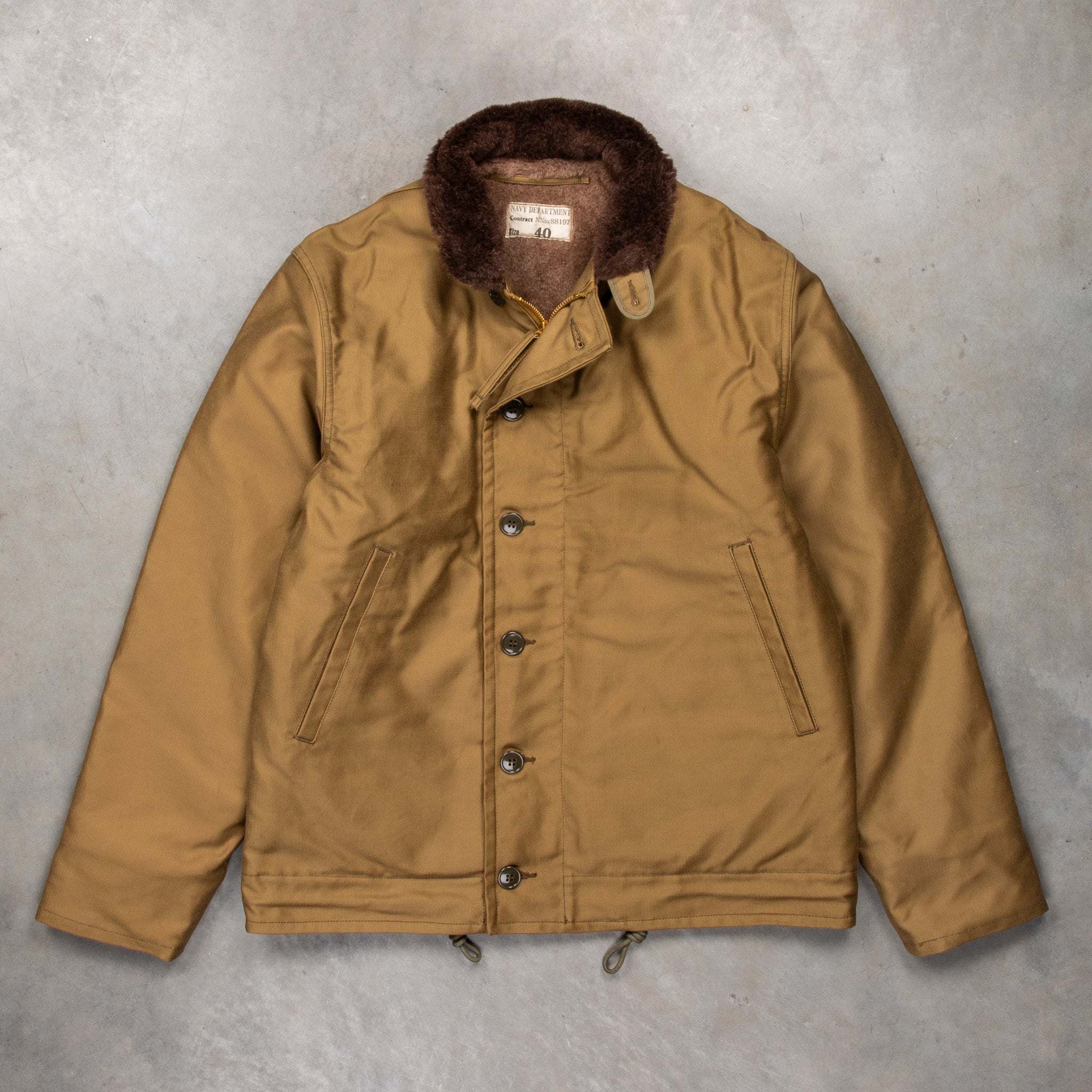 The Real McCoy's N-1 Deck Jacket Khaki