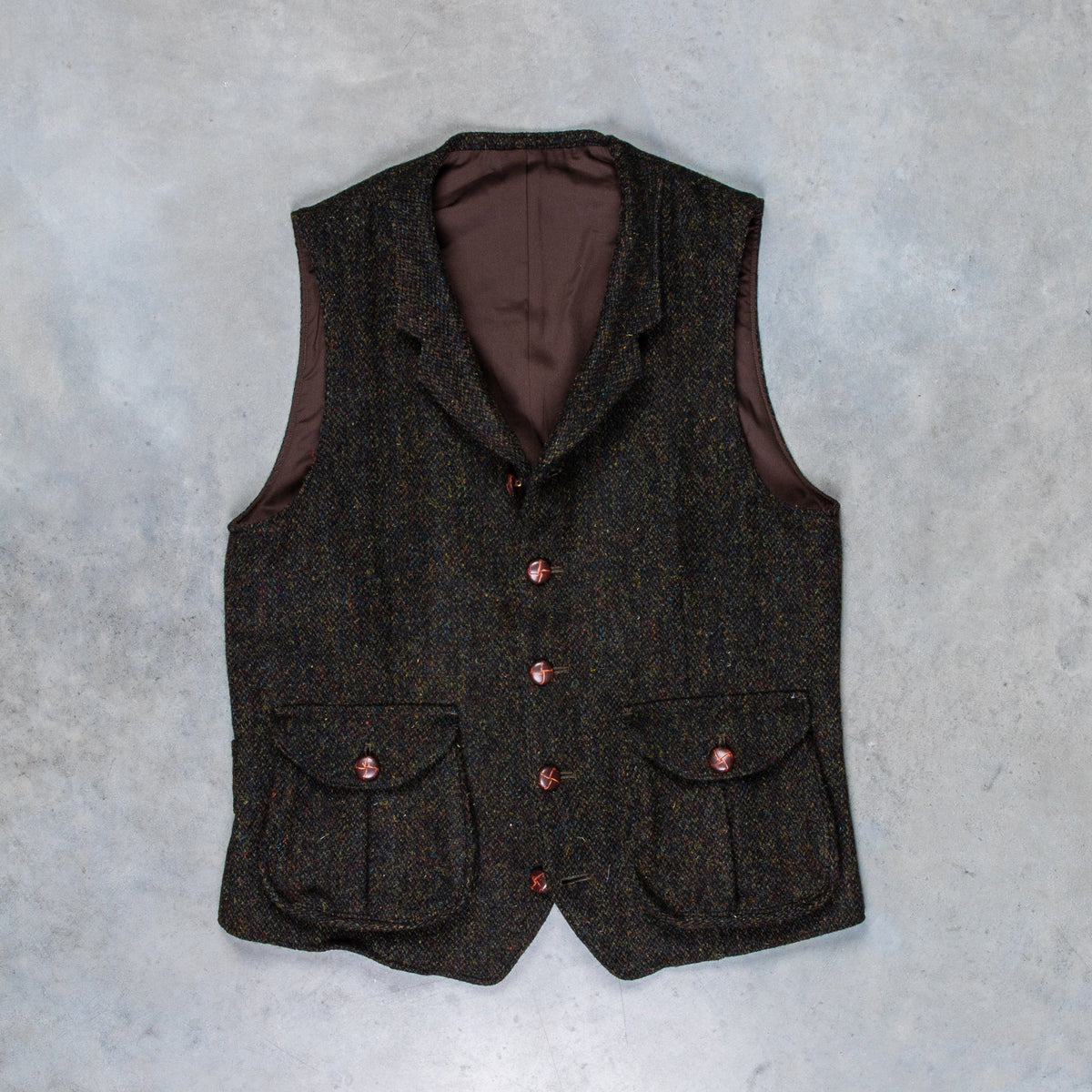 新品 orgueil Harris Tweed Gilet 42-