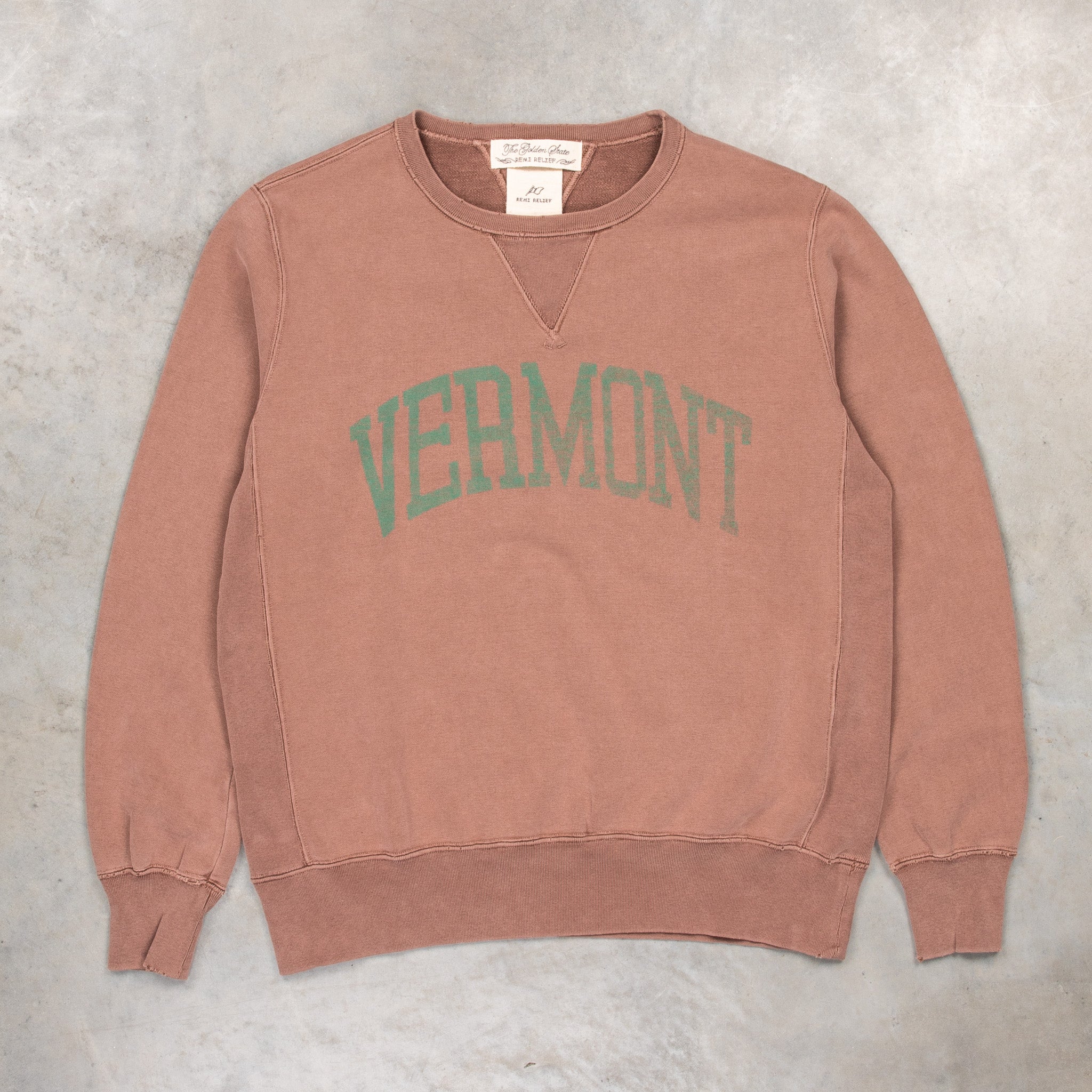 Remi Relief Special Finish Sweat Crew Neck Vermont Brown – Frans