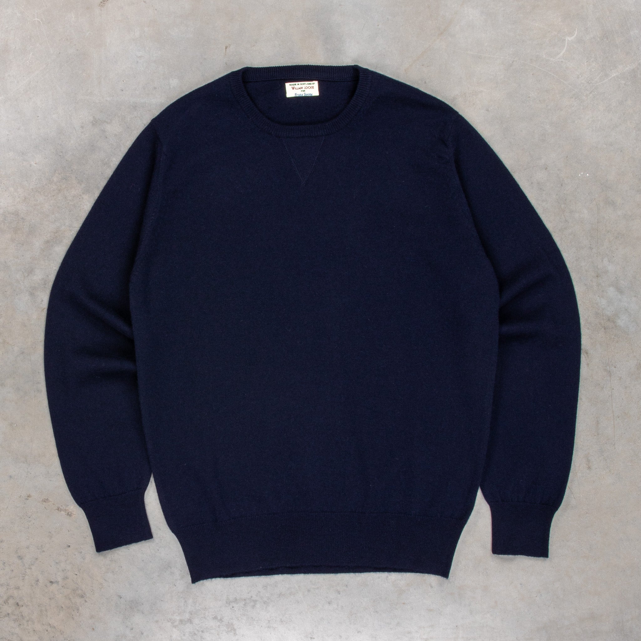 William Lockie x Frans Boone Odyssey Cash Cotton Sweater Nero Navy