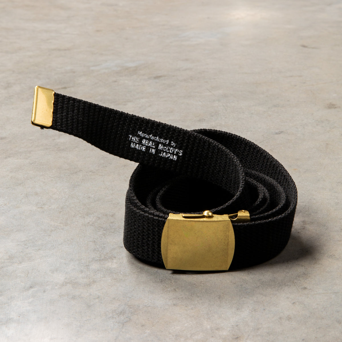 Traditional Unisex Black Belt w/Gold Buckle - M&H Uniforms