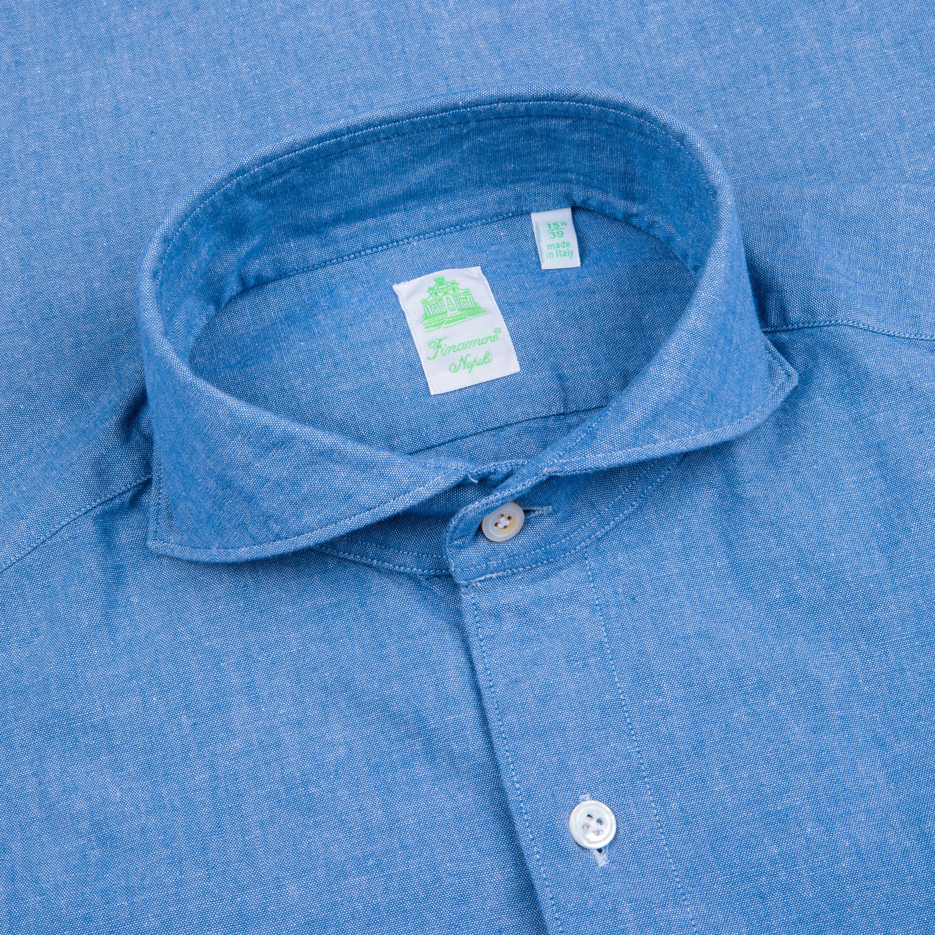 Finamore Tokyo Fit Collo Sergio Chambray Blu Scuro – Frans Boone Store