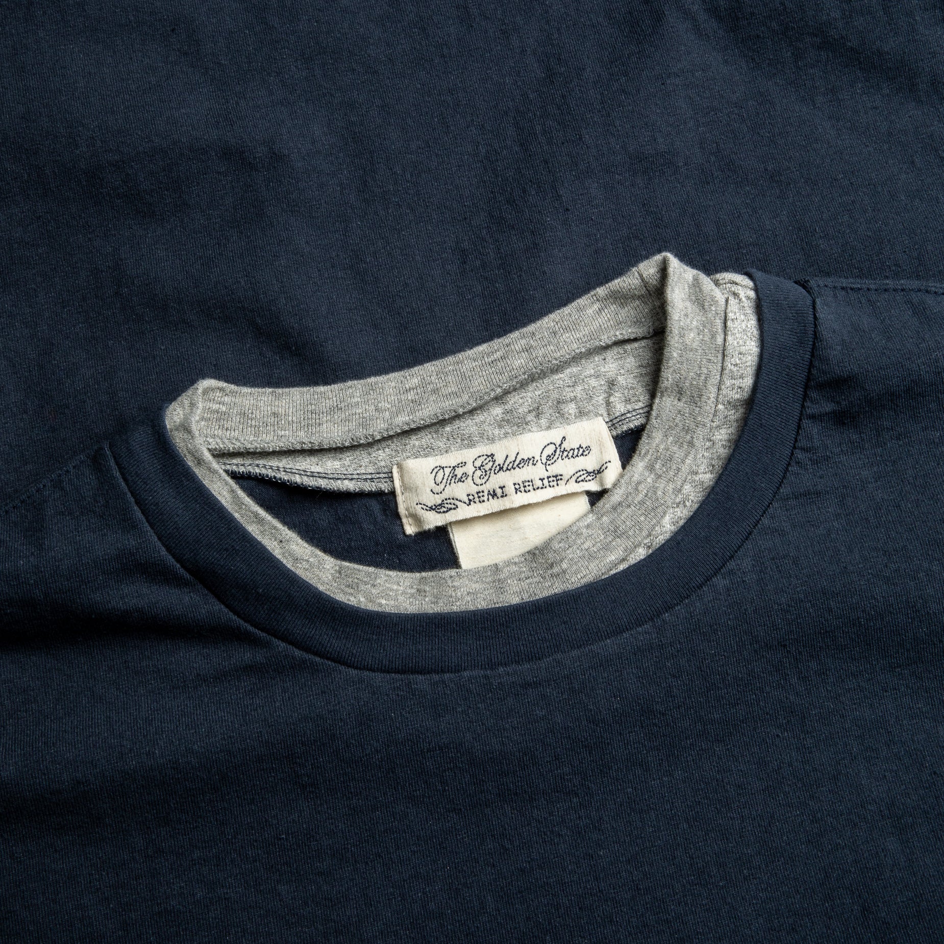 Remi Relief Heavy Cotton Double Neck LS Tee Navy