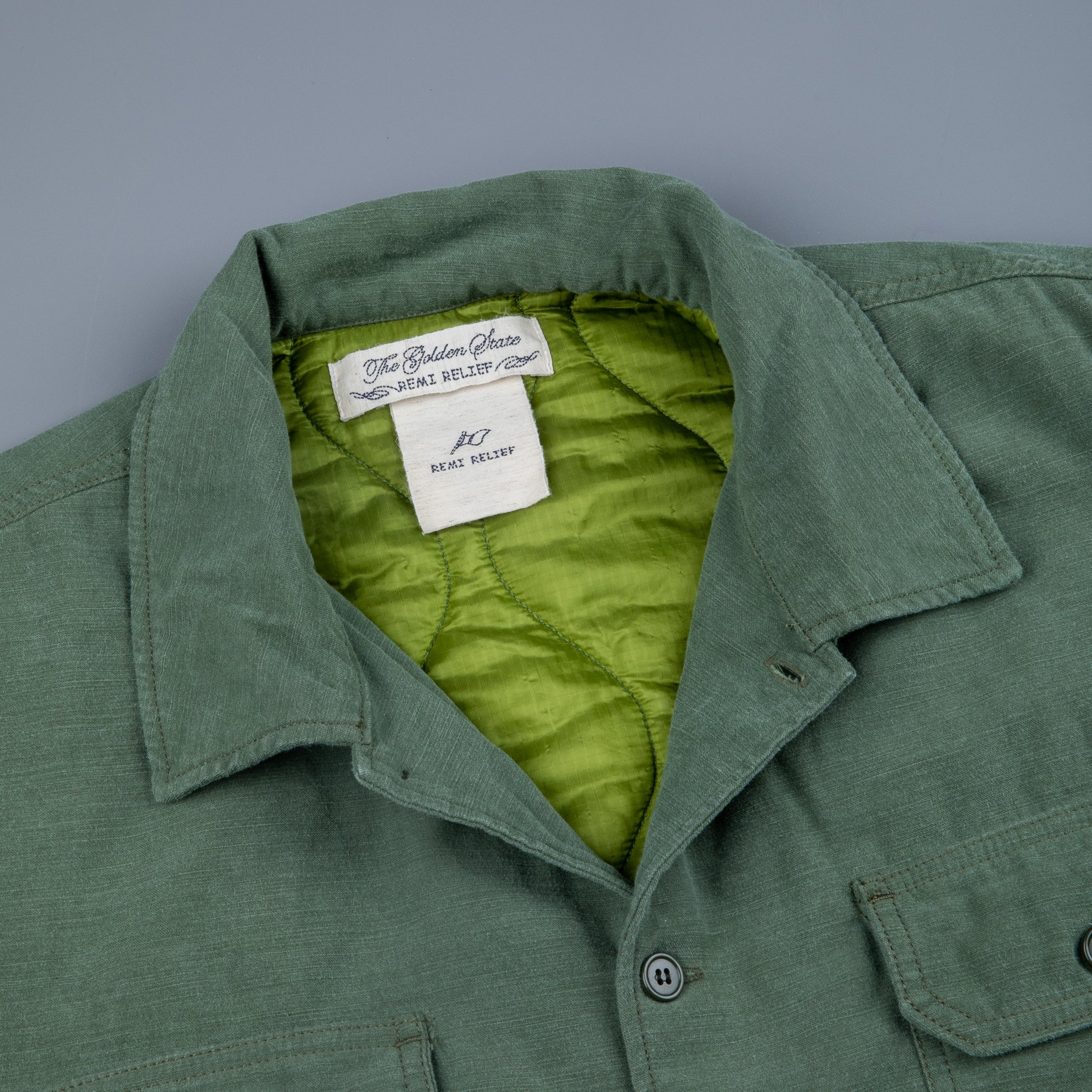 Remi Relief light padded military shirt olive