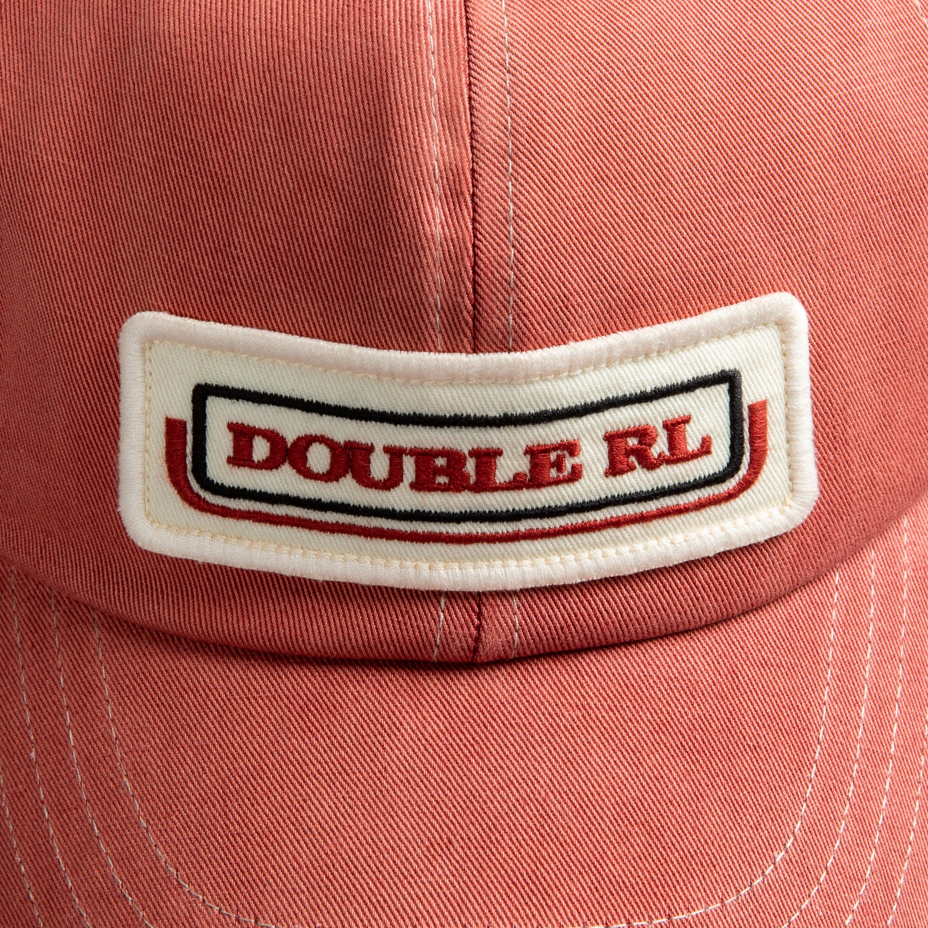 RRL Mesh Trucker hat cotton denim Faded Red