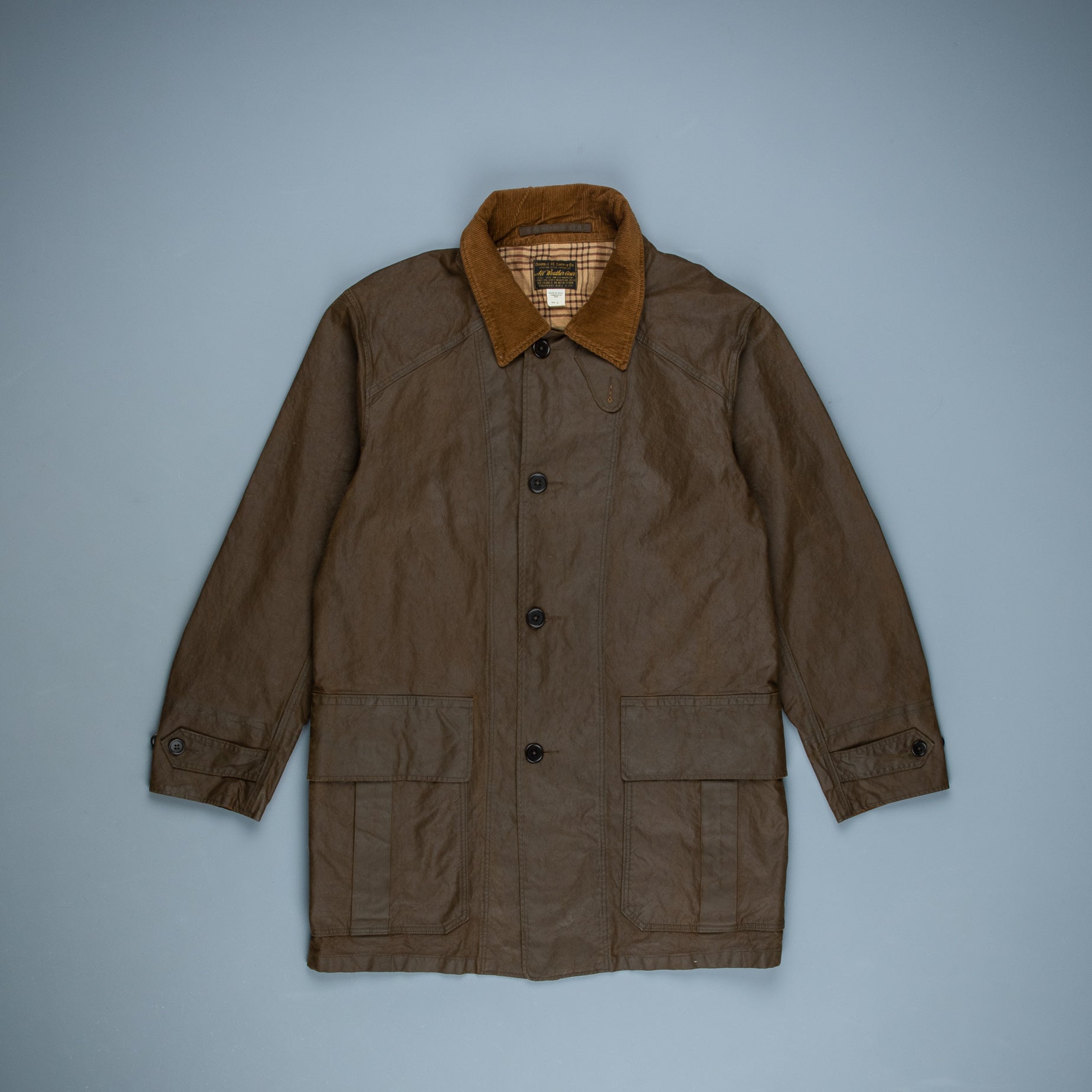 RRL Longbridge Waxed Cloth Coat