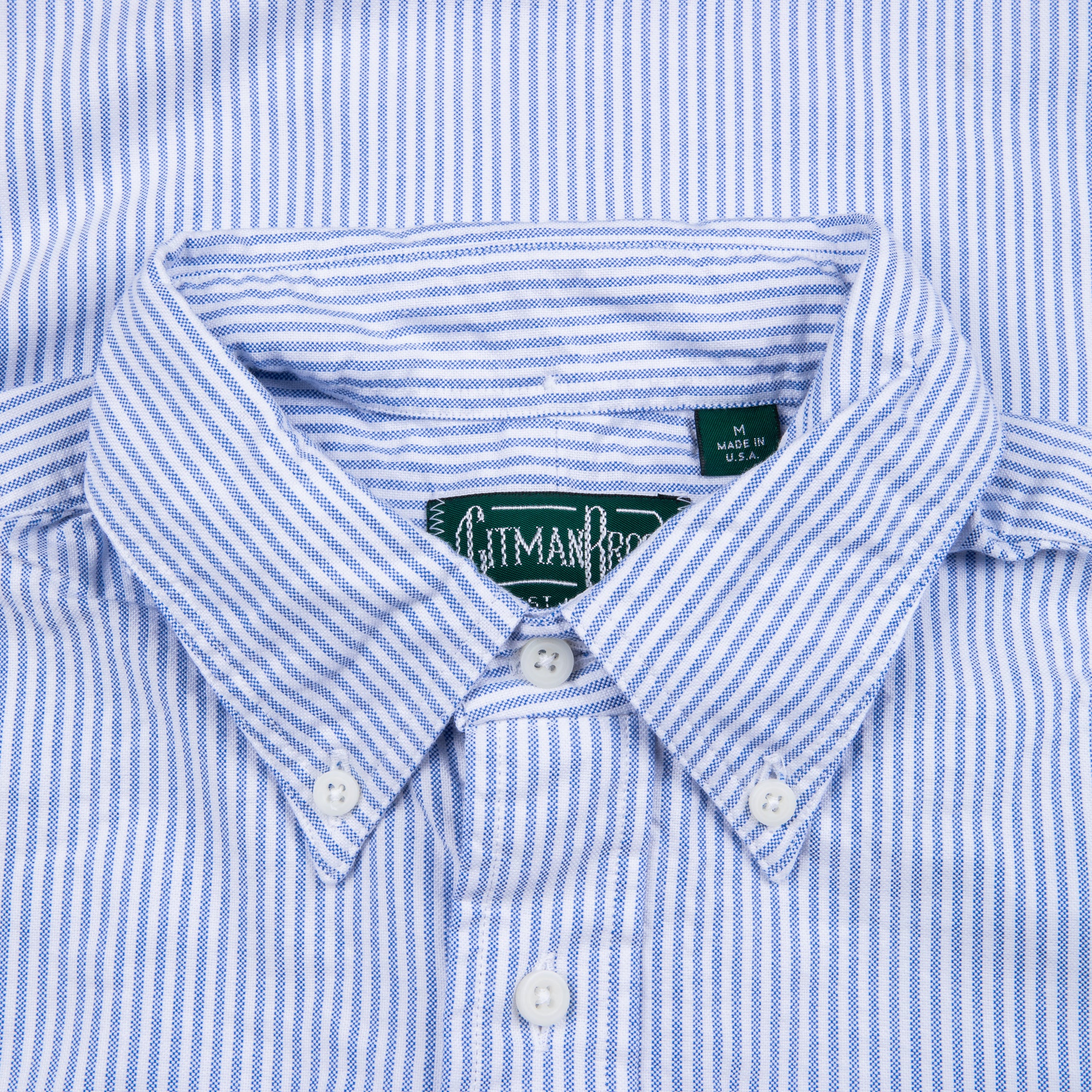 Gitman Vintage oxford button down shirt blue striped – Frans Boone