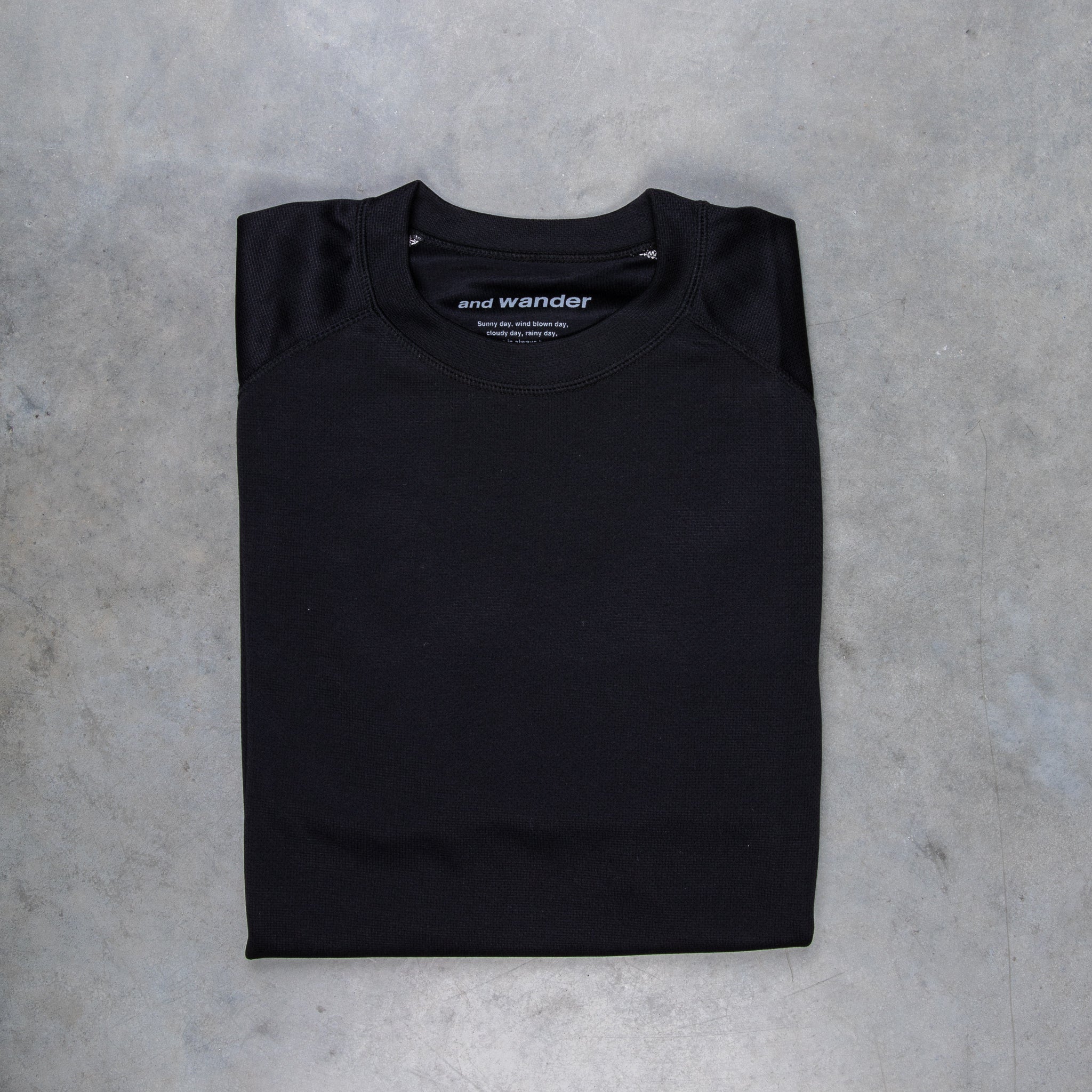 And Wander Power Dry Jersey Raglan LS T Black