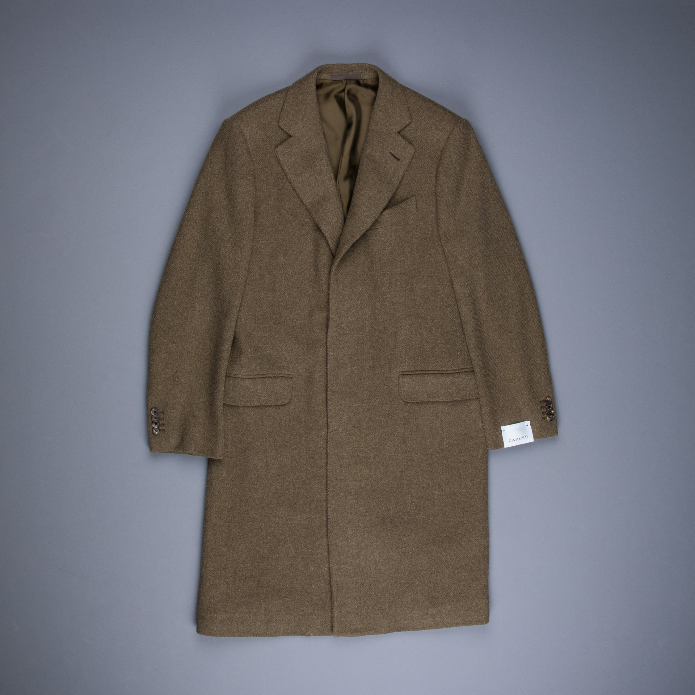 Caruso Norma Overcoat Wool Verde Medio