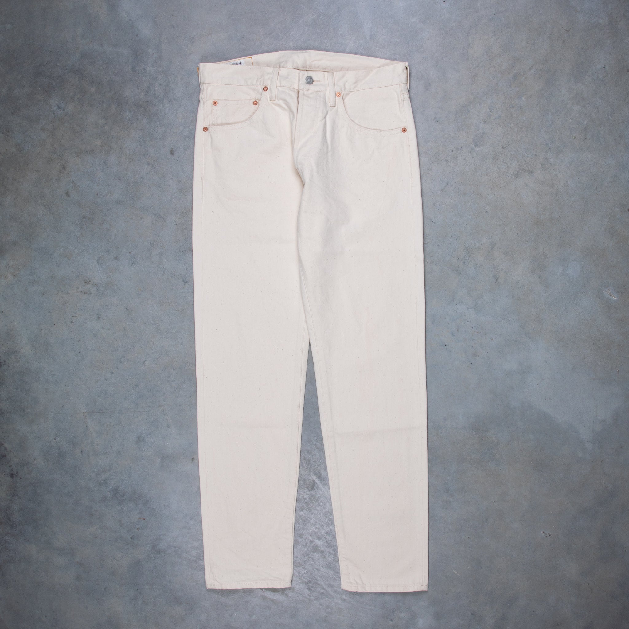 Studio d'Artisan Relax Tapered fit 13 Oz Ivory denim – Frans Boone