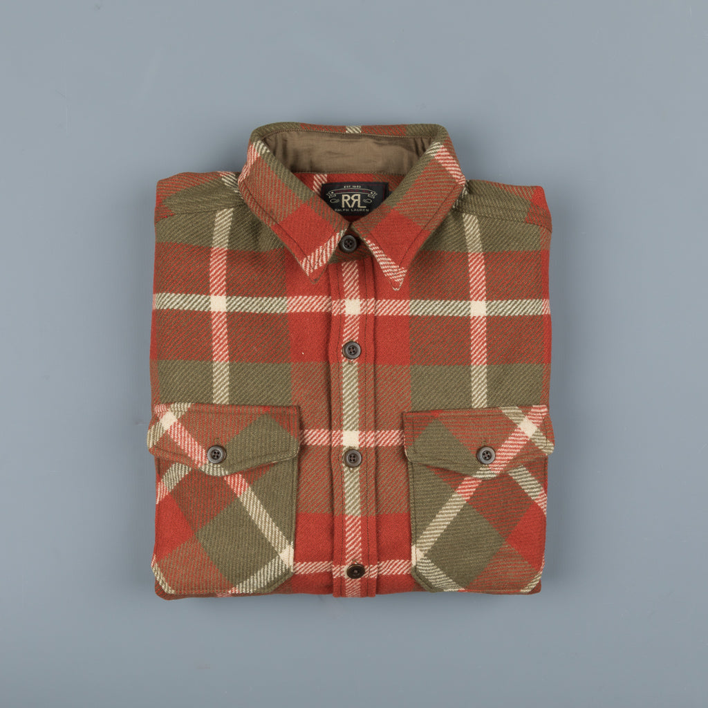 RRL Melton Wool Plaid Shirt Red and Tan – Frans Boone Store