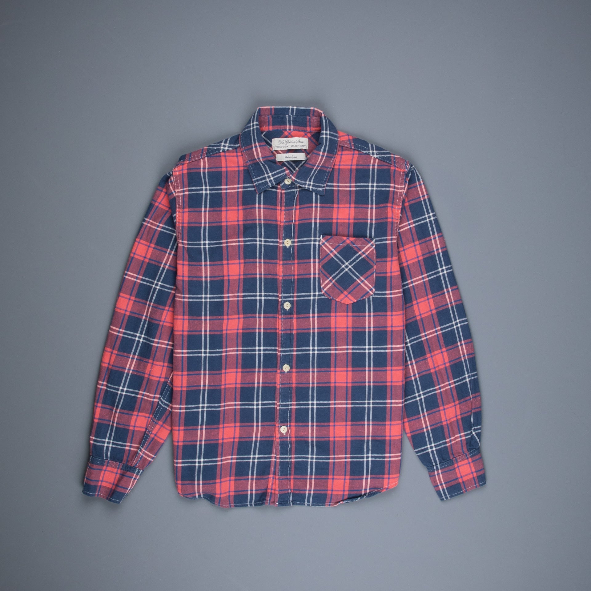 Remi Relief Checked regular shirt Blue