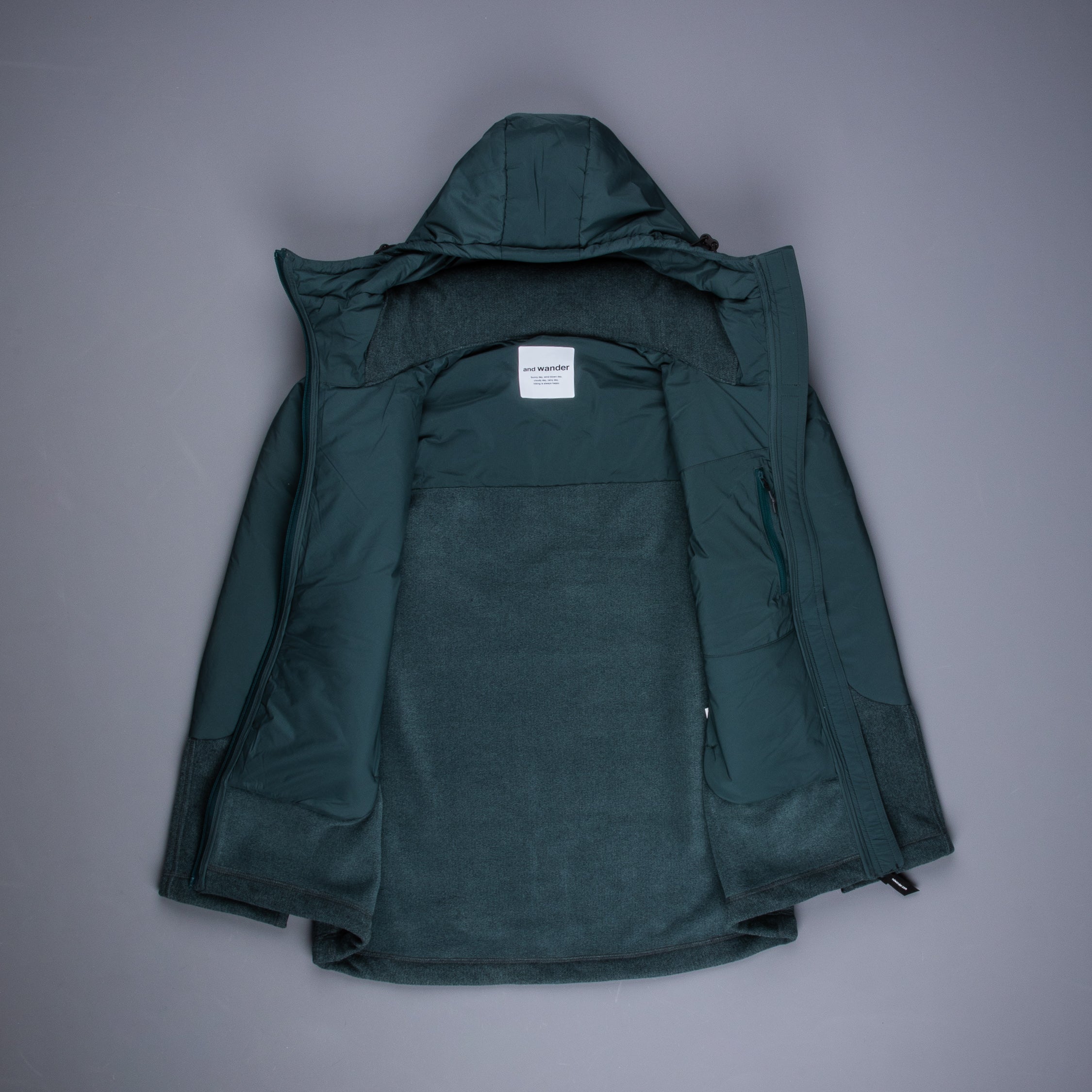 And Wander Top Fleece Jacket Green