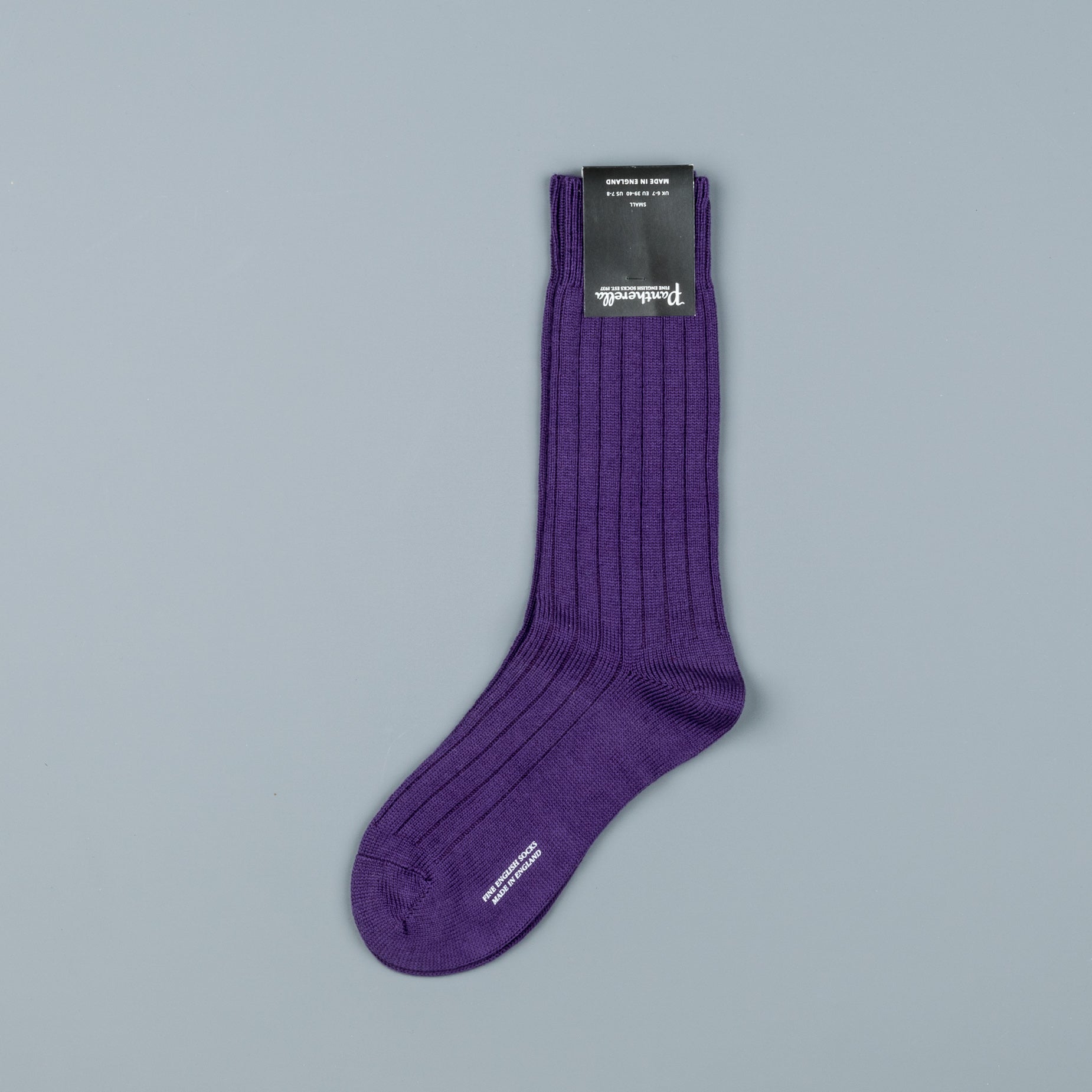 Frans Boone x Pantherella Packington Merino wool socks Dark Purple