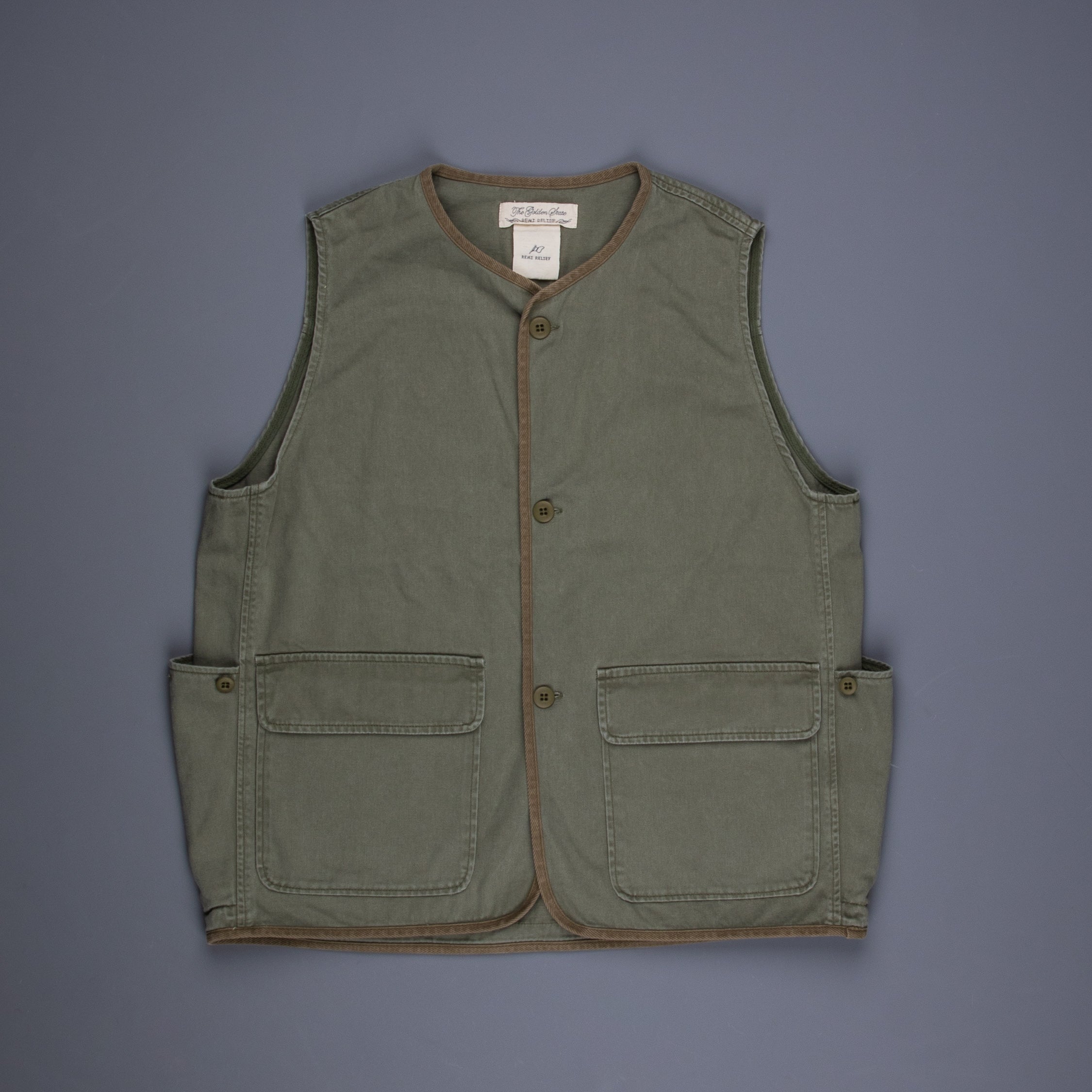 Remi Relief Militairy Satin Vest Khaki