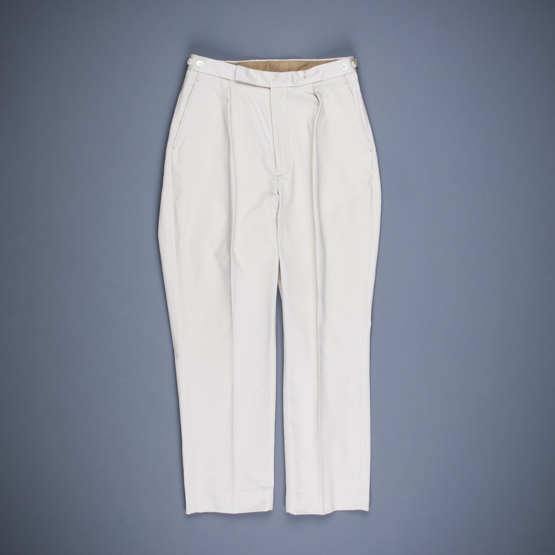 The Real McCoy's Joe McCoy 1950s Cotton Chino Trousers Beige
