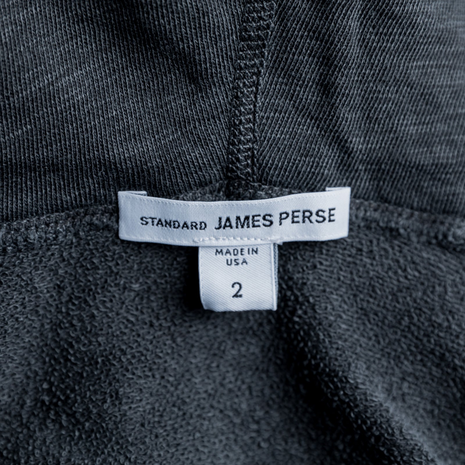 James Perse Vintage cotton hoodie Carbon