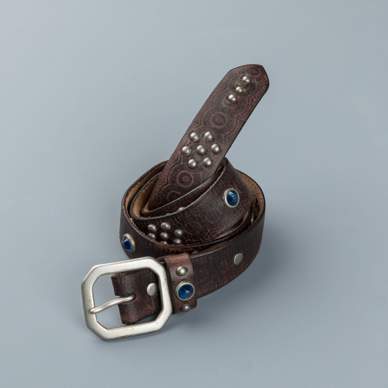 ベルト幅25cmRRL tumbled leather belt ネイティブ　レザー　ベルト