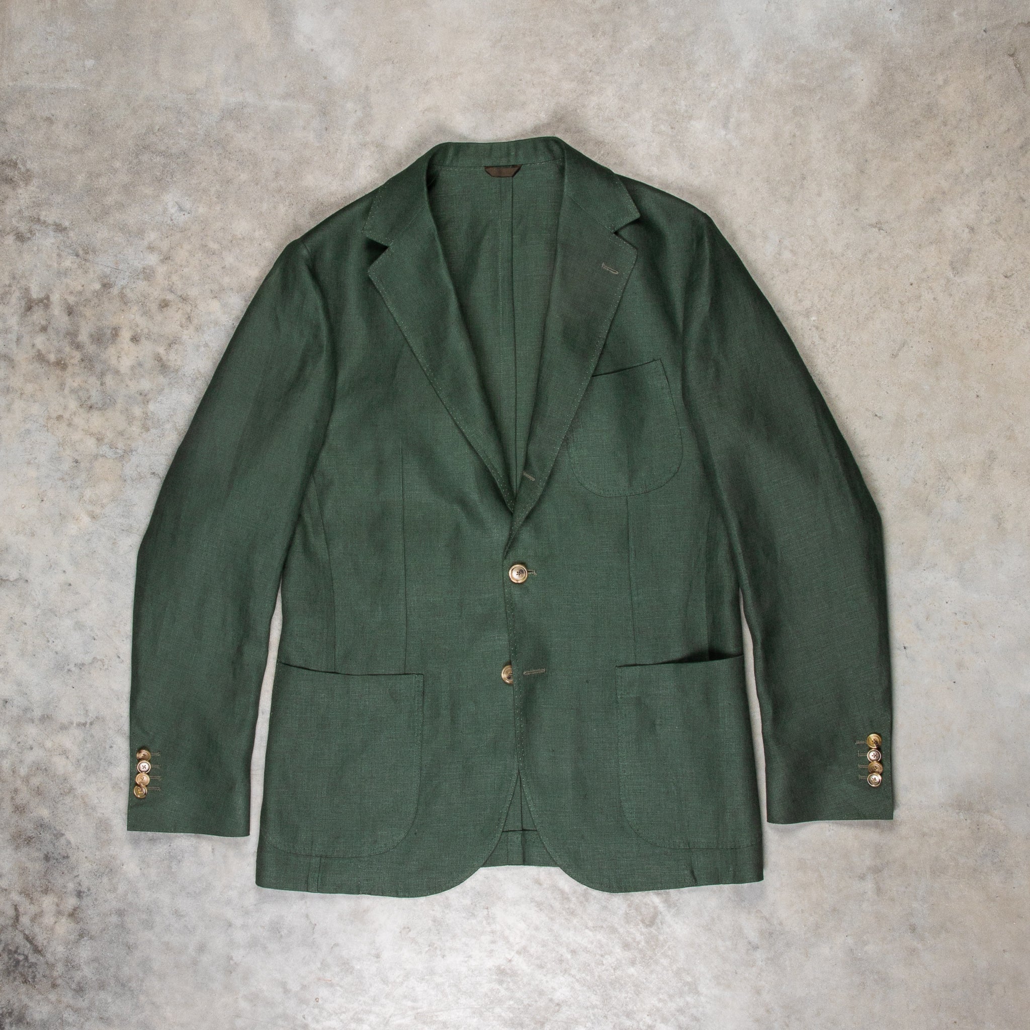 De Petrillo x Frans Boone Capri Jacket Irish Linen Pine Green