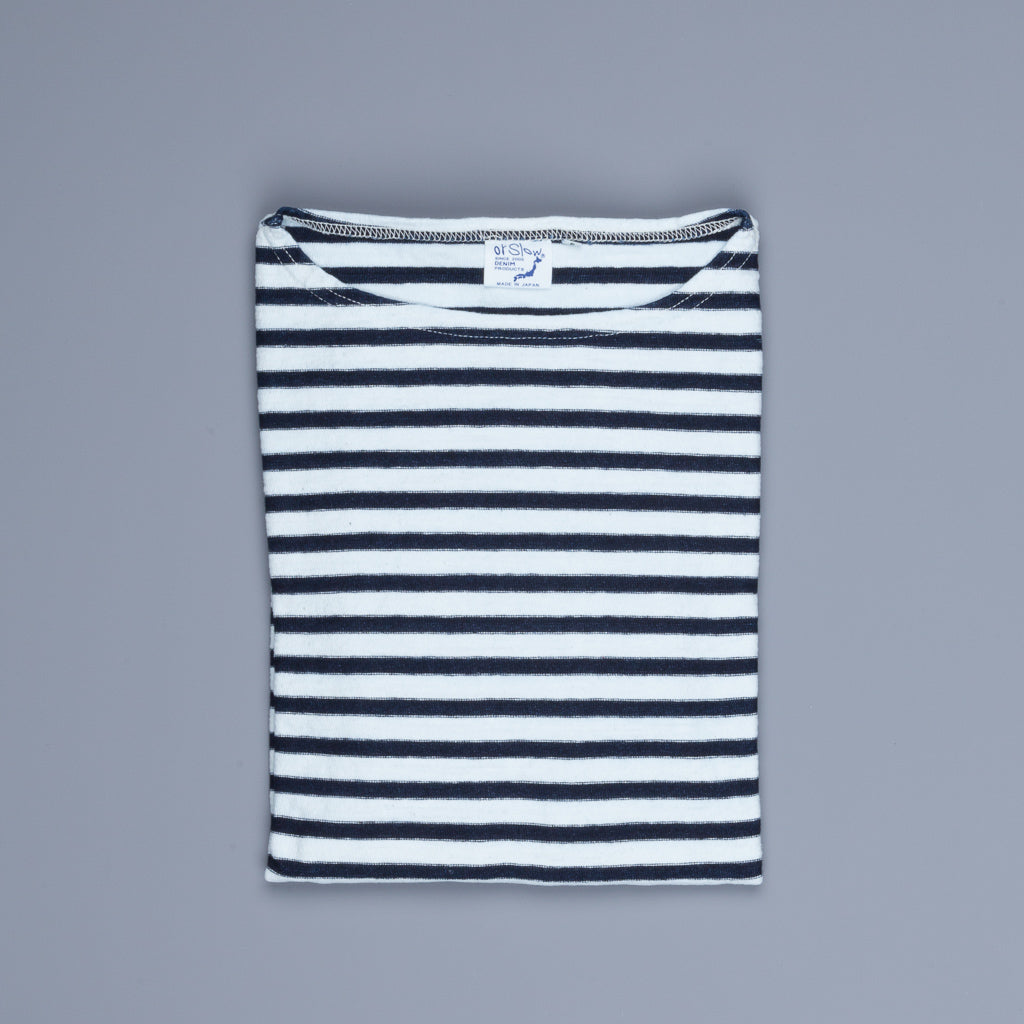 orSlow Longsleeve Tee Original Indigo Border Heavy T-Cloth