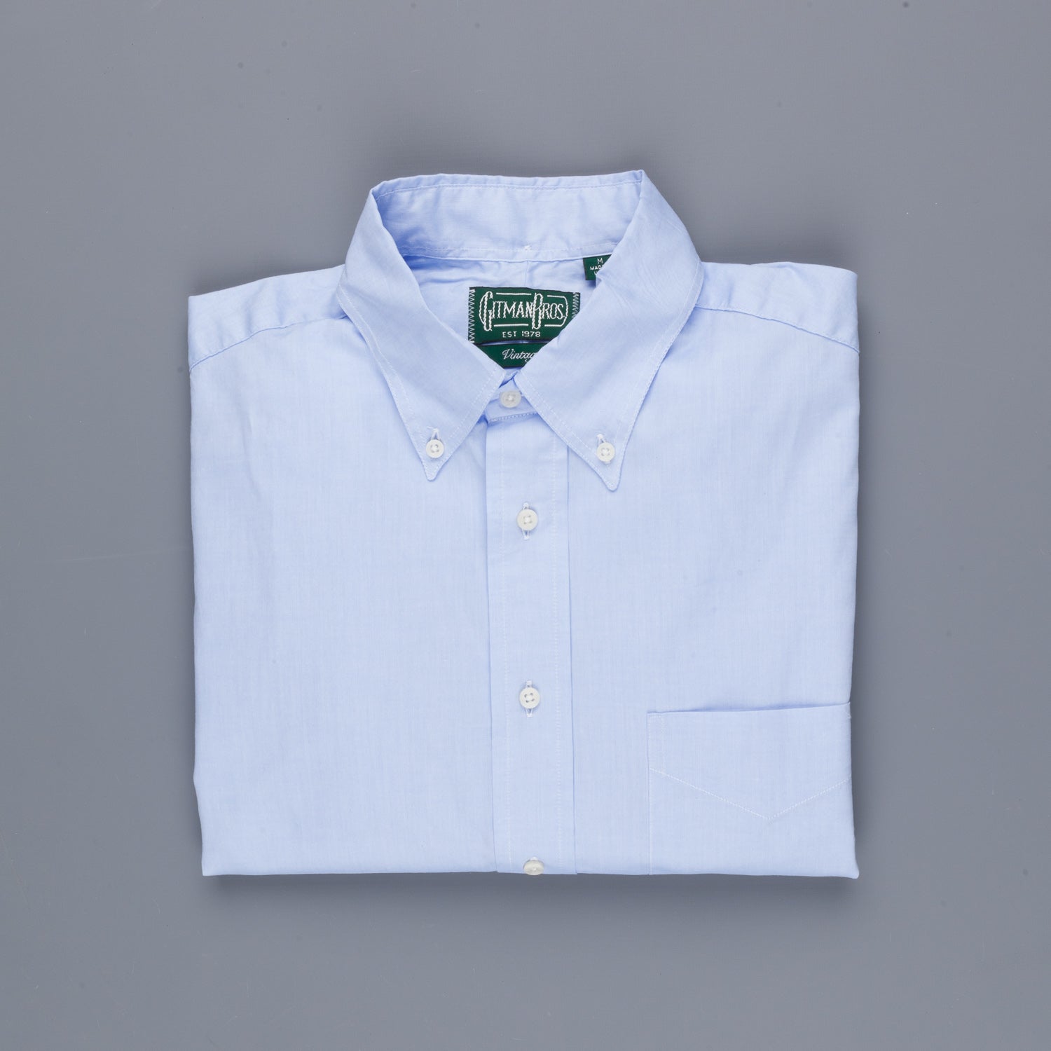 Gitman Vintage Button-Down Shirt Extrafine Oxford Blue