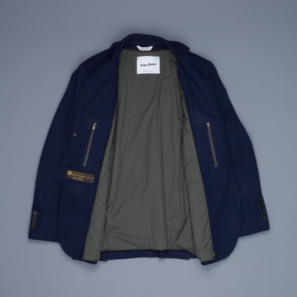 Frans Boone Travel Jacket Blu with Olive lining Frans Boone Store