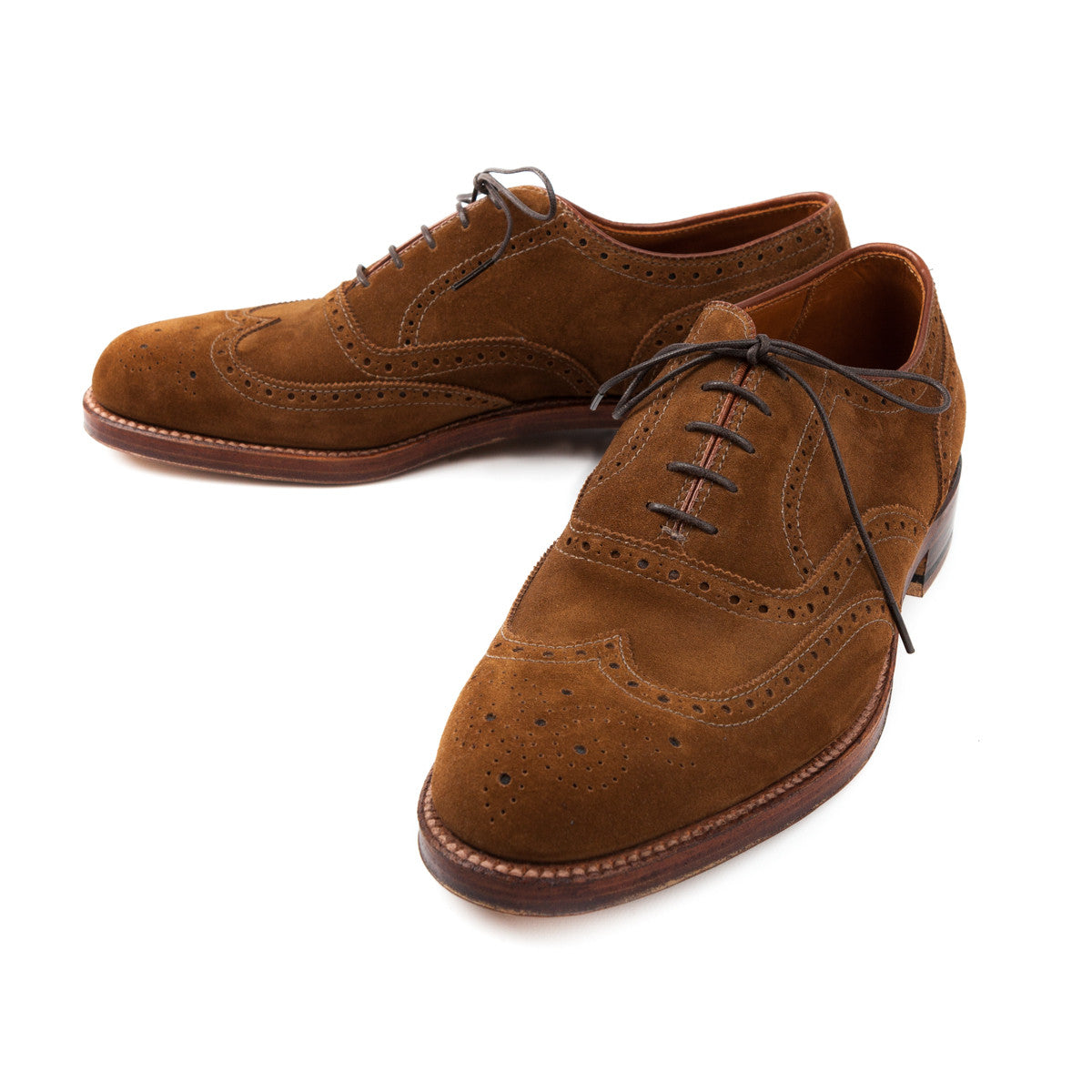 Alden x FransBoone Snuff suede wingtip oxford