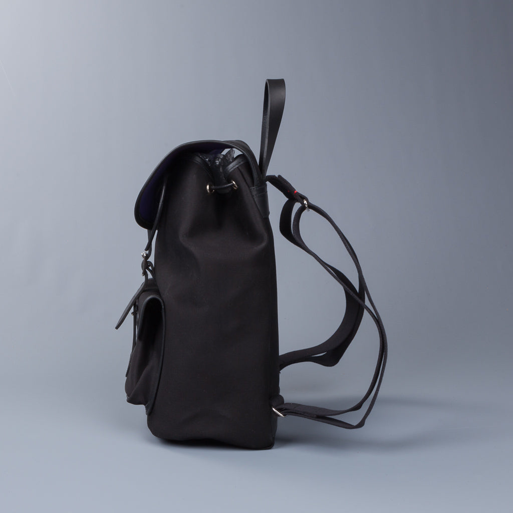 Croots X Frans Boone Dalby Canvas Drawstring Rucksack Black