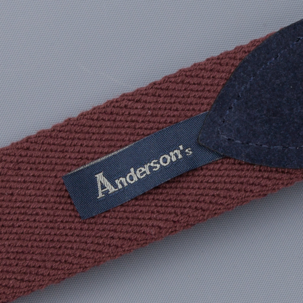 Anderson's x Frans Boone woven belt Burgundy Blu-suede – Frans Boone Store