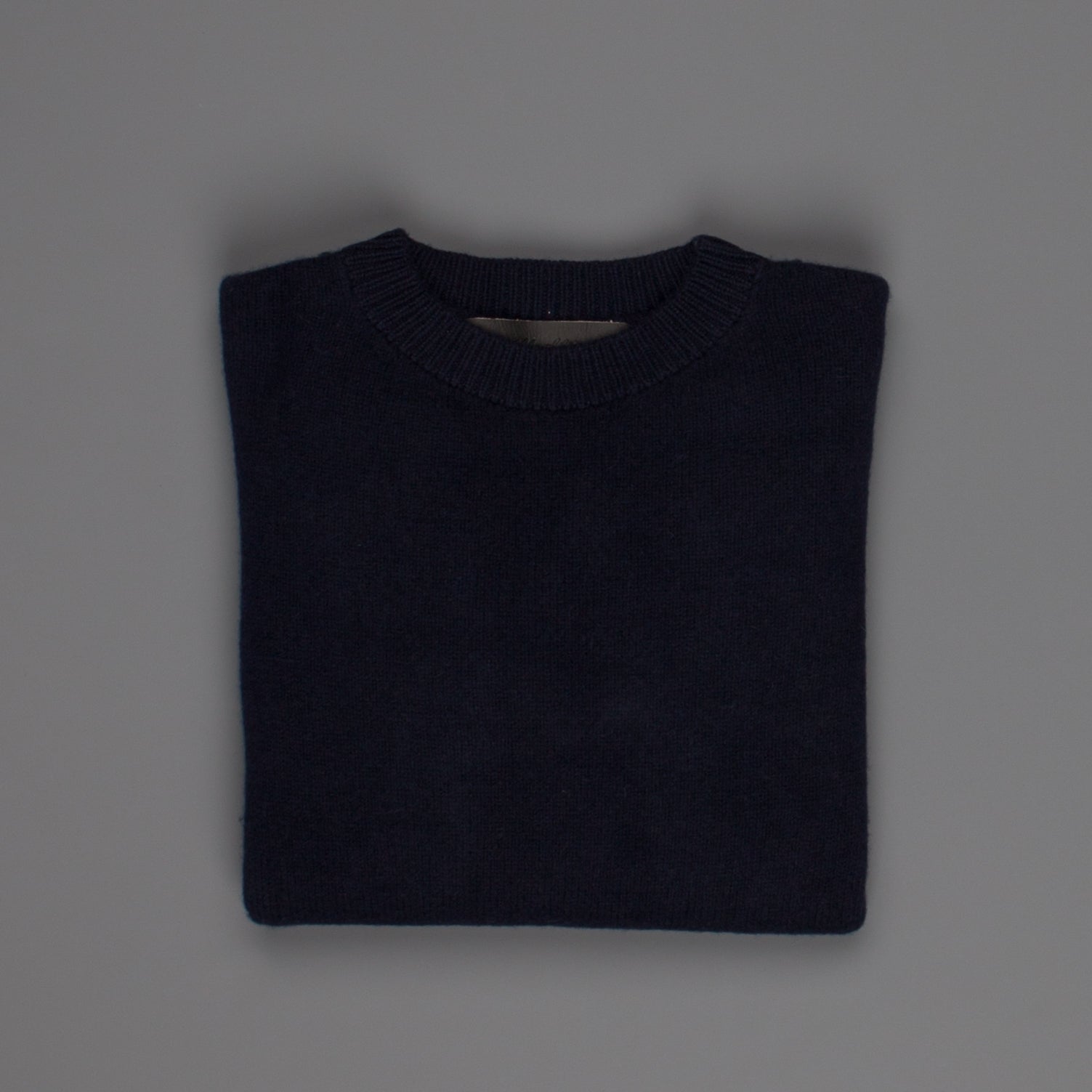 The Elder Statesman @ Frans Boone Cashmere Simple Unisex Crew sweater Navy