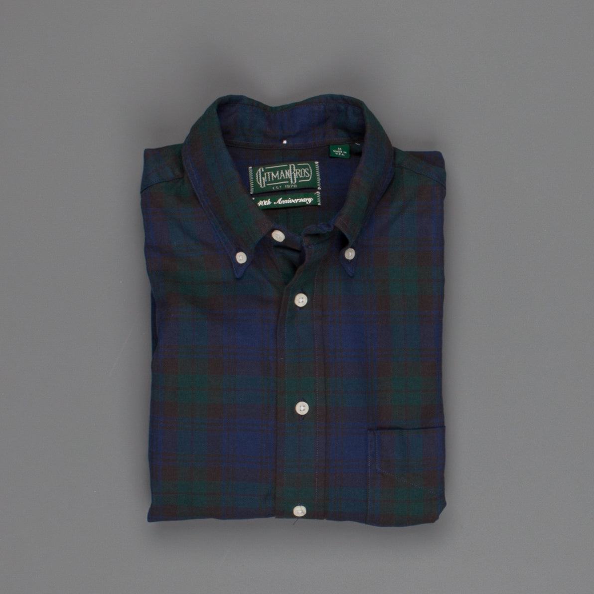 Gitman Vintage oxford button down shirt Blackwatch – Frans Boone Store