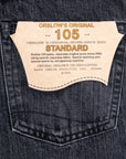 OrSlow 105 Standard Fit Black Denim Stone