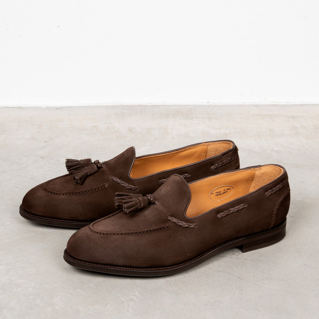 Edward Green Belgravia Espresso Suede on R1 sole – Frans Boone Store