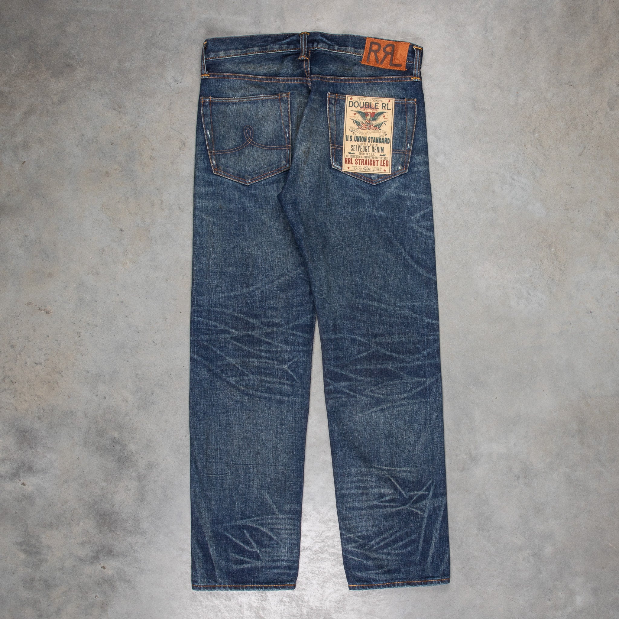 RRL Blue Straight-Fit Jeans