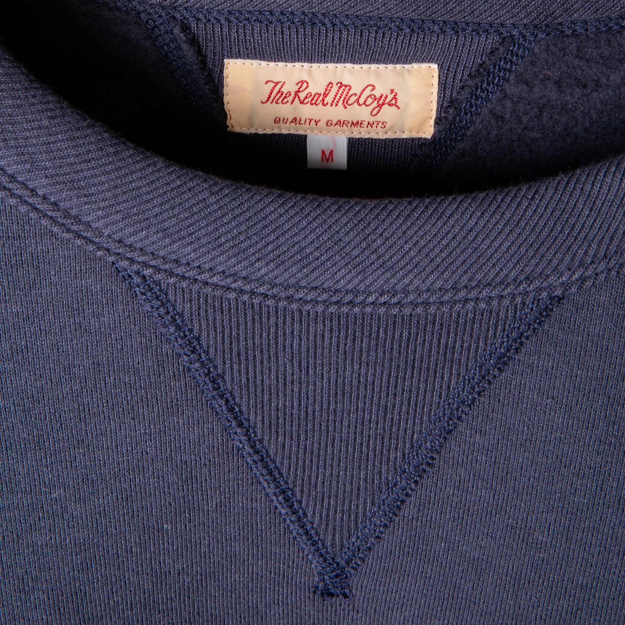 The Real McCoy's Joe McCoy 10oz loopwheel sweatshirt Navy – Frans