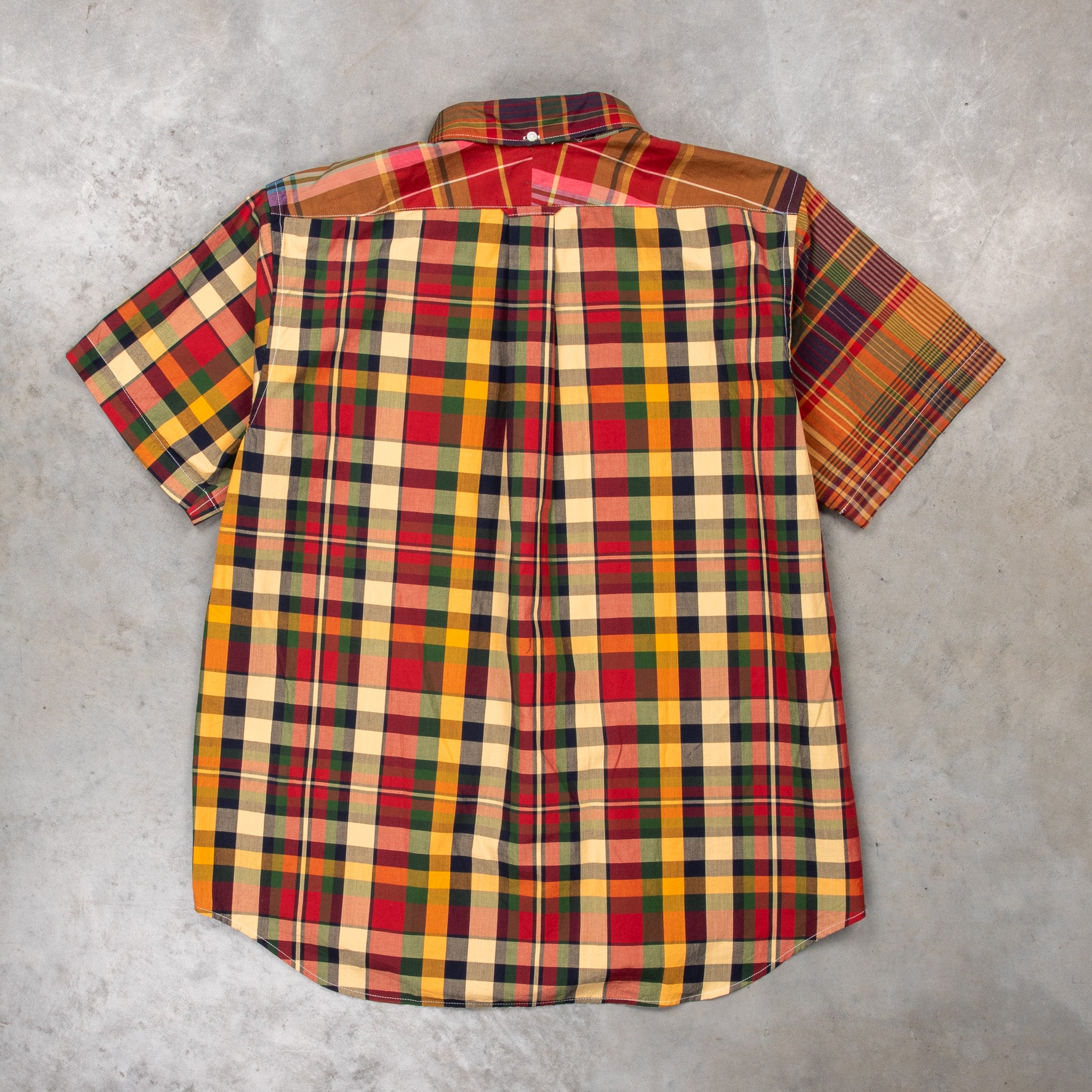 Engineered Garments Popover BD Shirt Red Khaki Plaid – Frans Boone Store