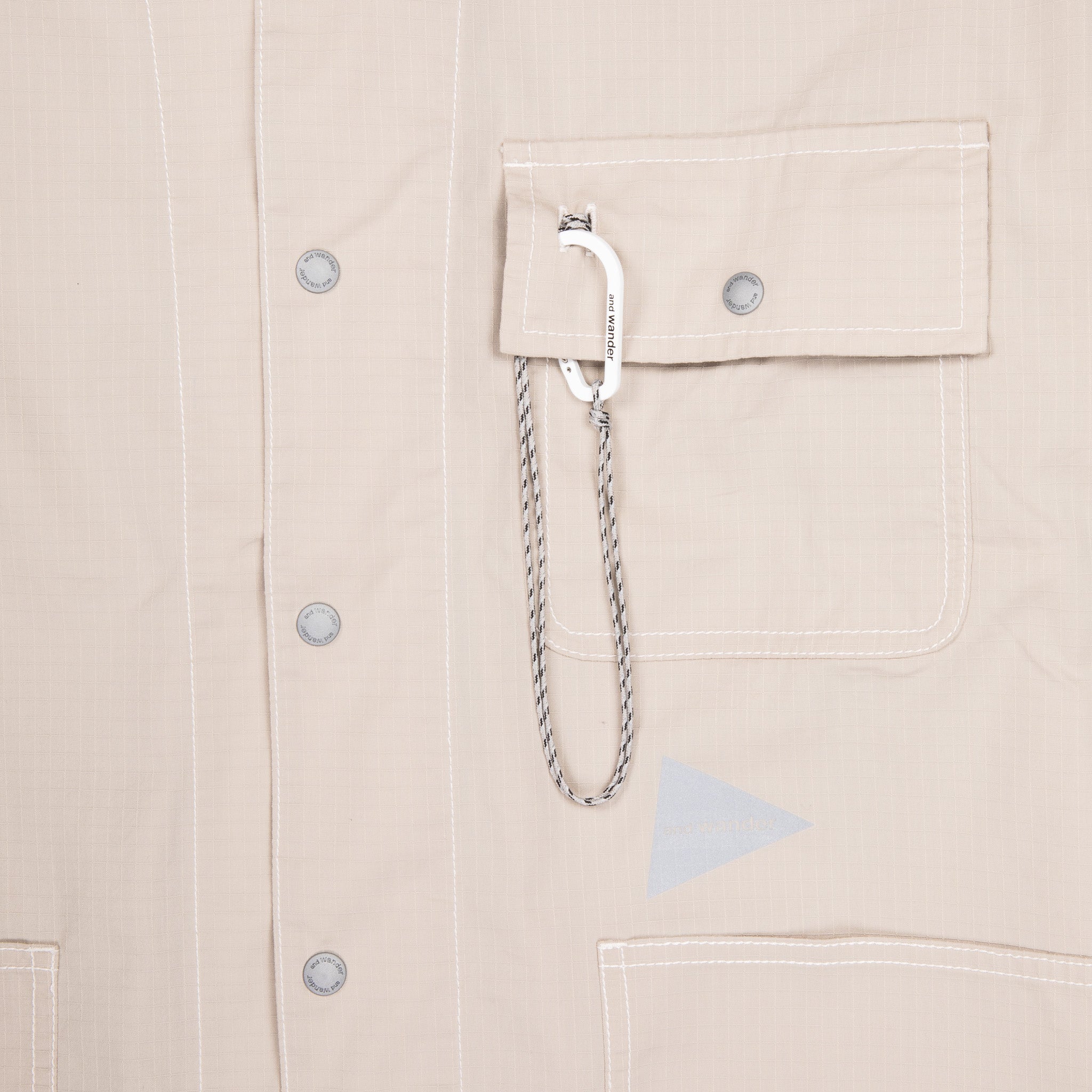 And Wander Dry Rip Shirt Jacket L. Beige – Frans Boone Store