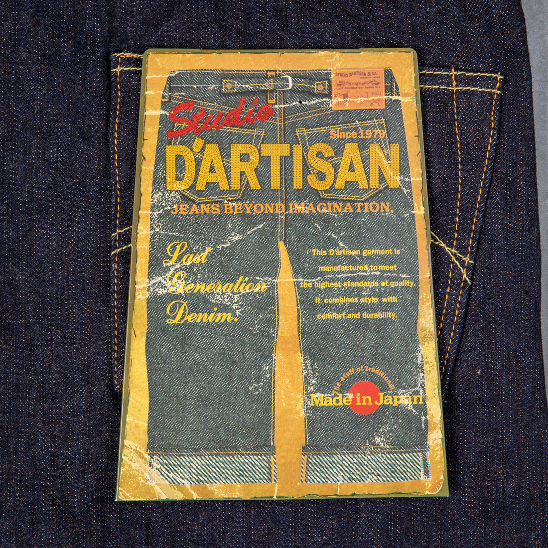 Studio D'Artisan SD 909-G3 High Rise Tapered Fit jeans one wash