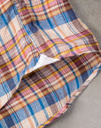 Finamore Madison Fit Collo Achille Linen Check Red